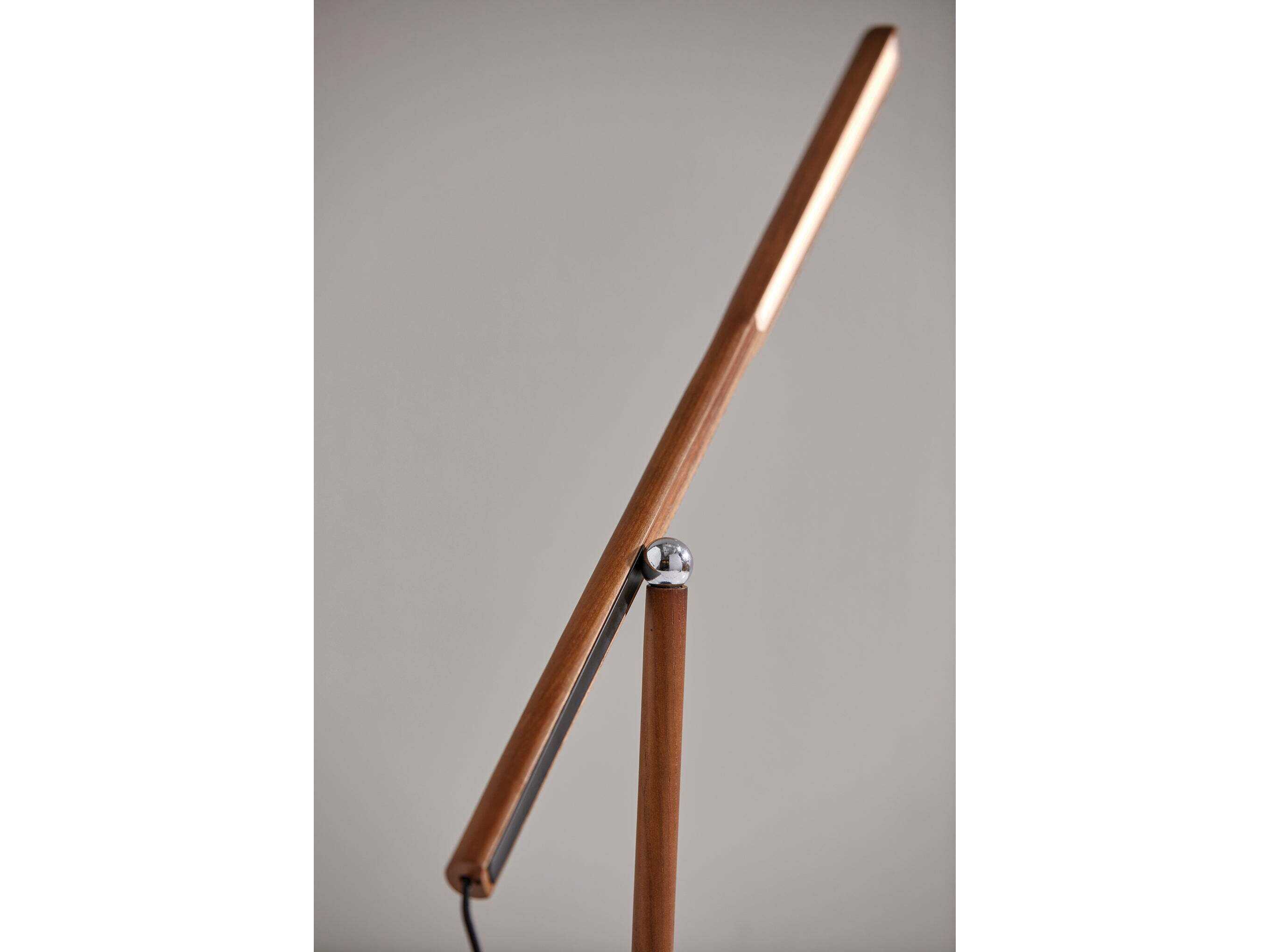 Adesso Gravity Walnut Ash Black Desk Lamp