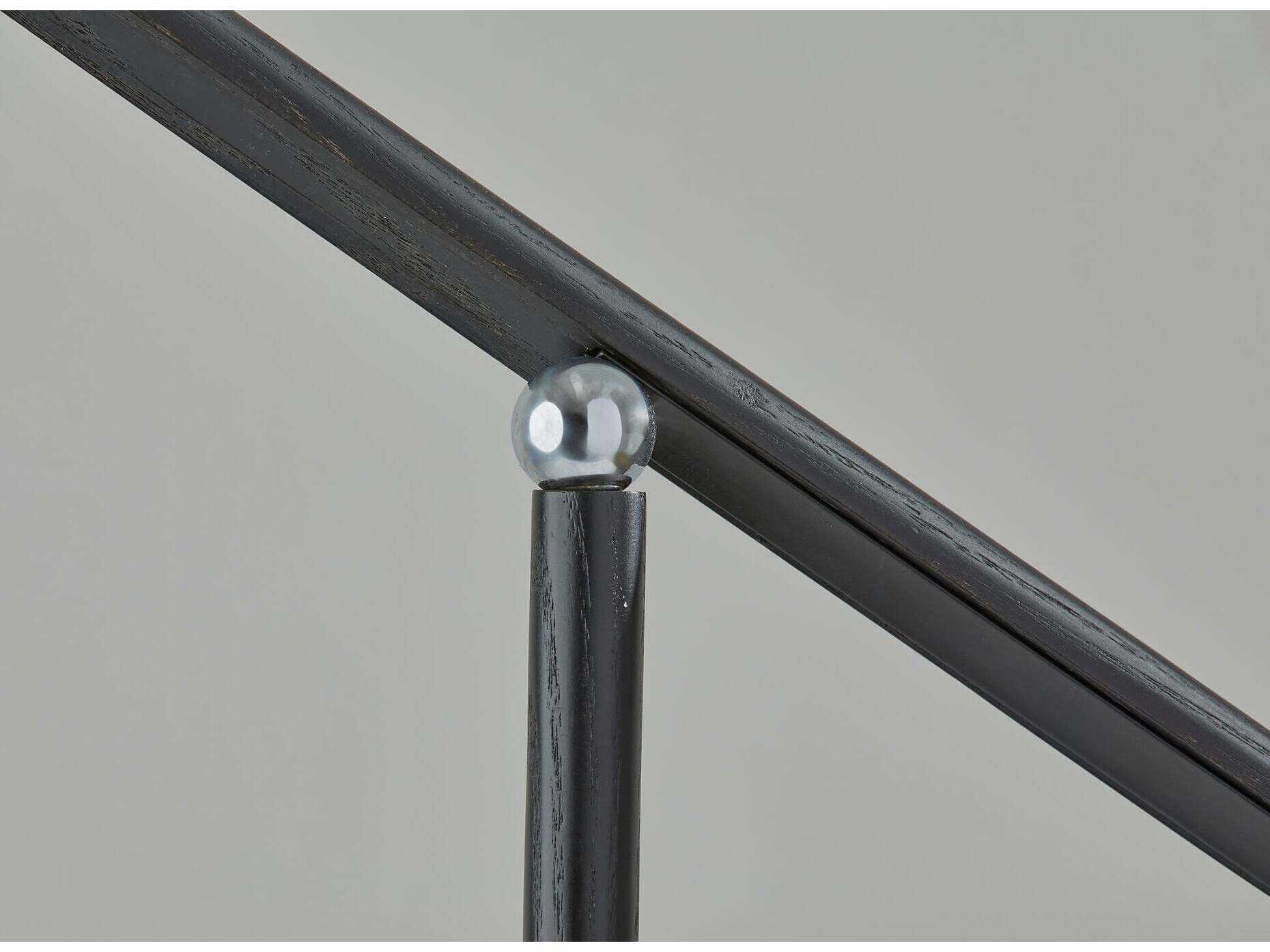 Adesso Gravity Black Ash Wood Floor Lamp