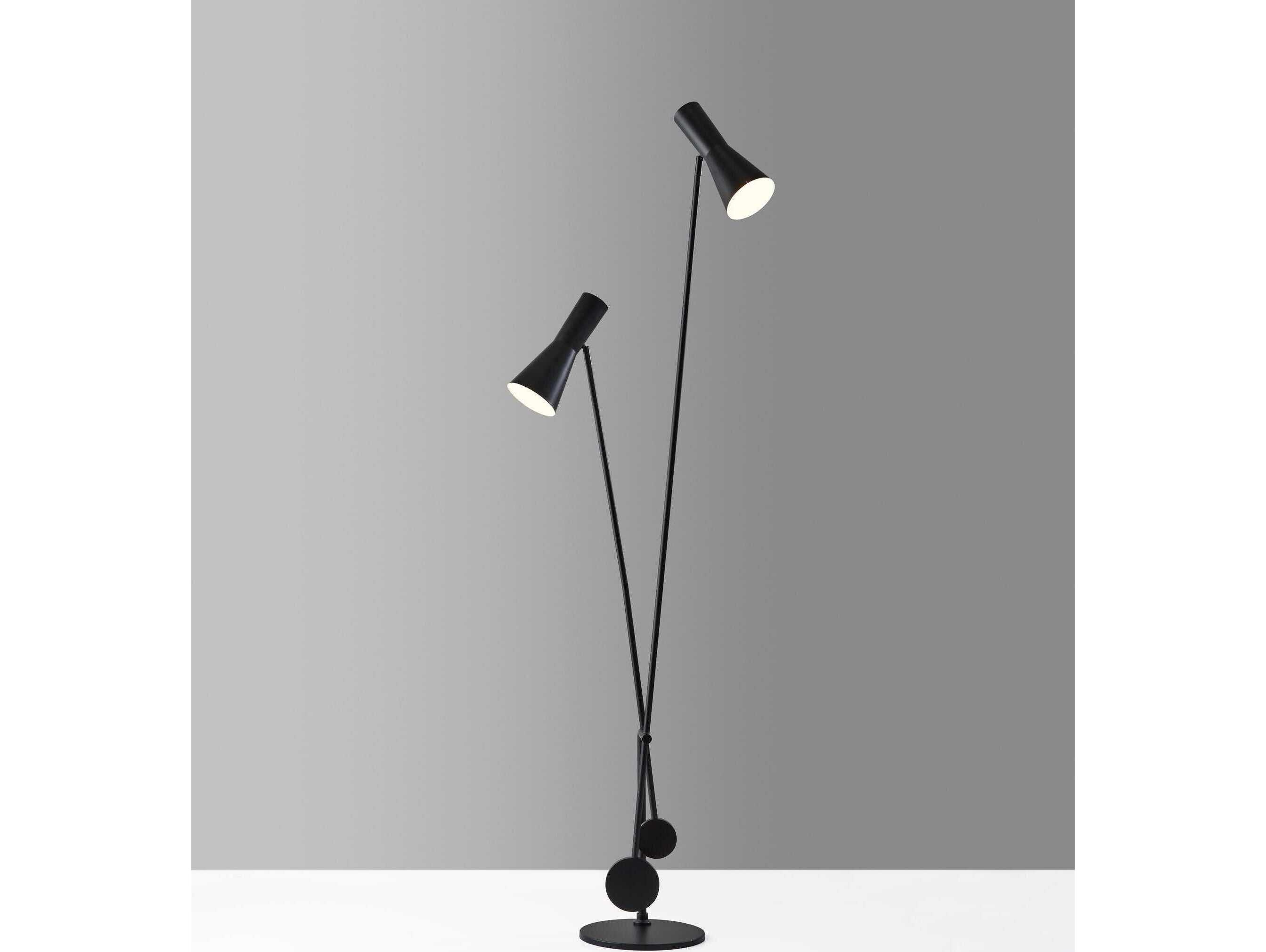 Adesso Bond Black Floor Lamp