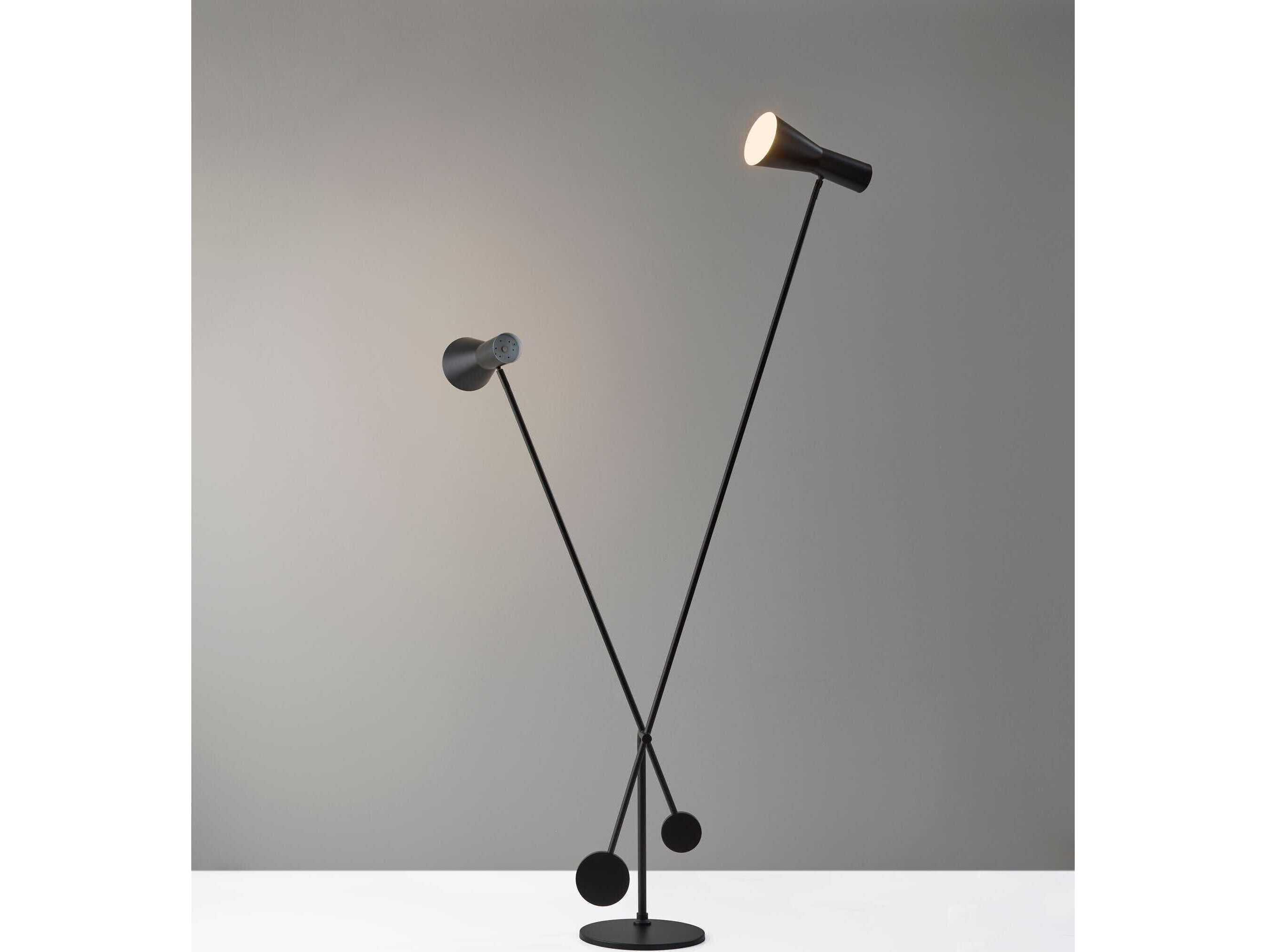 Adesso Bond Black Floor Lamp