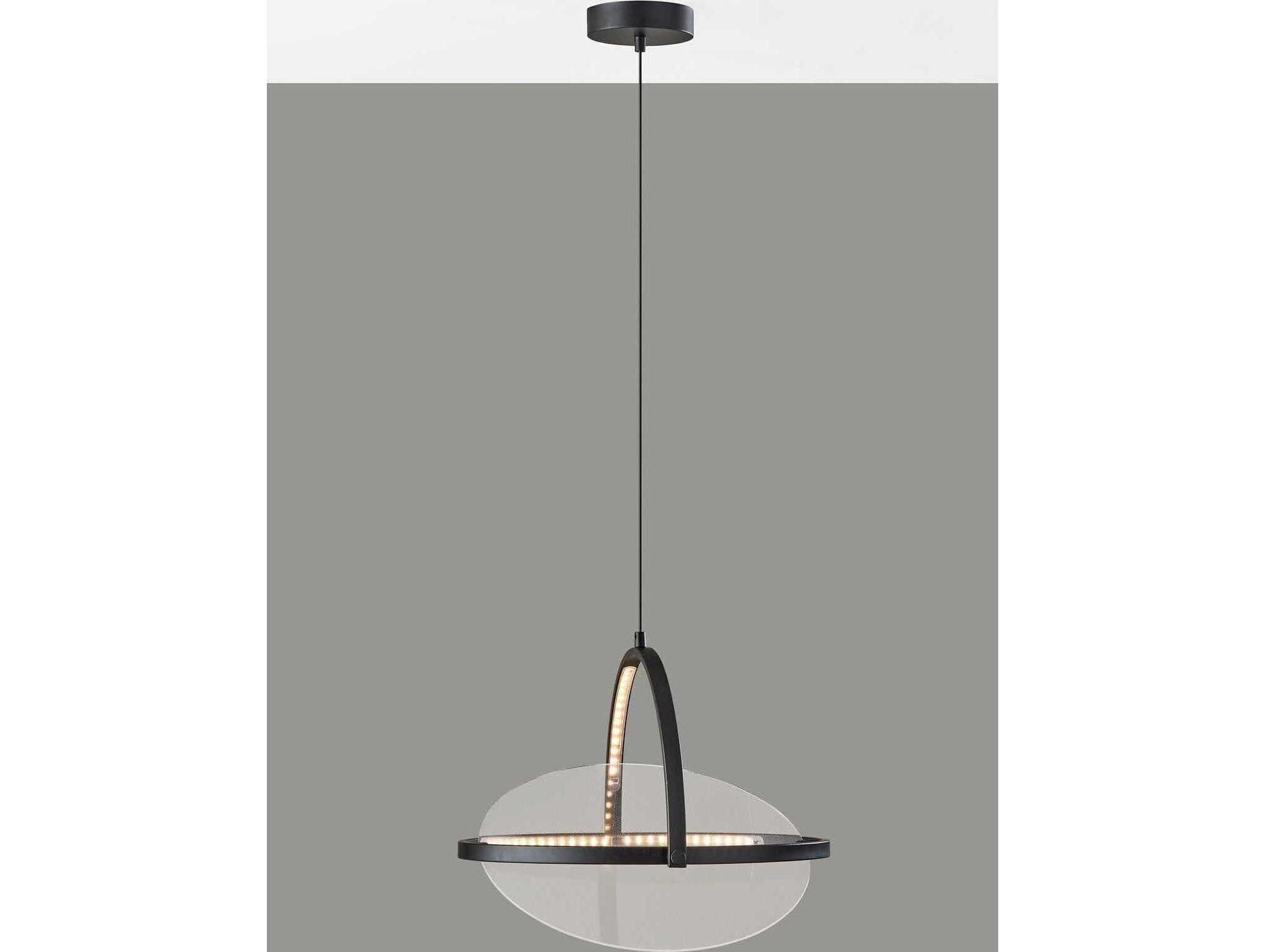 Adesso Orsa Black Geometric Pendant