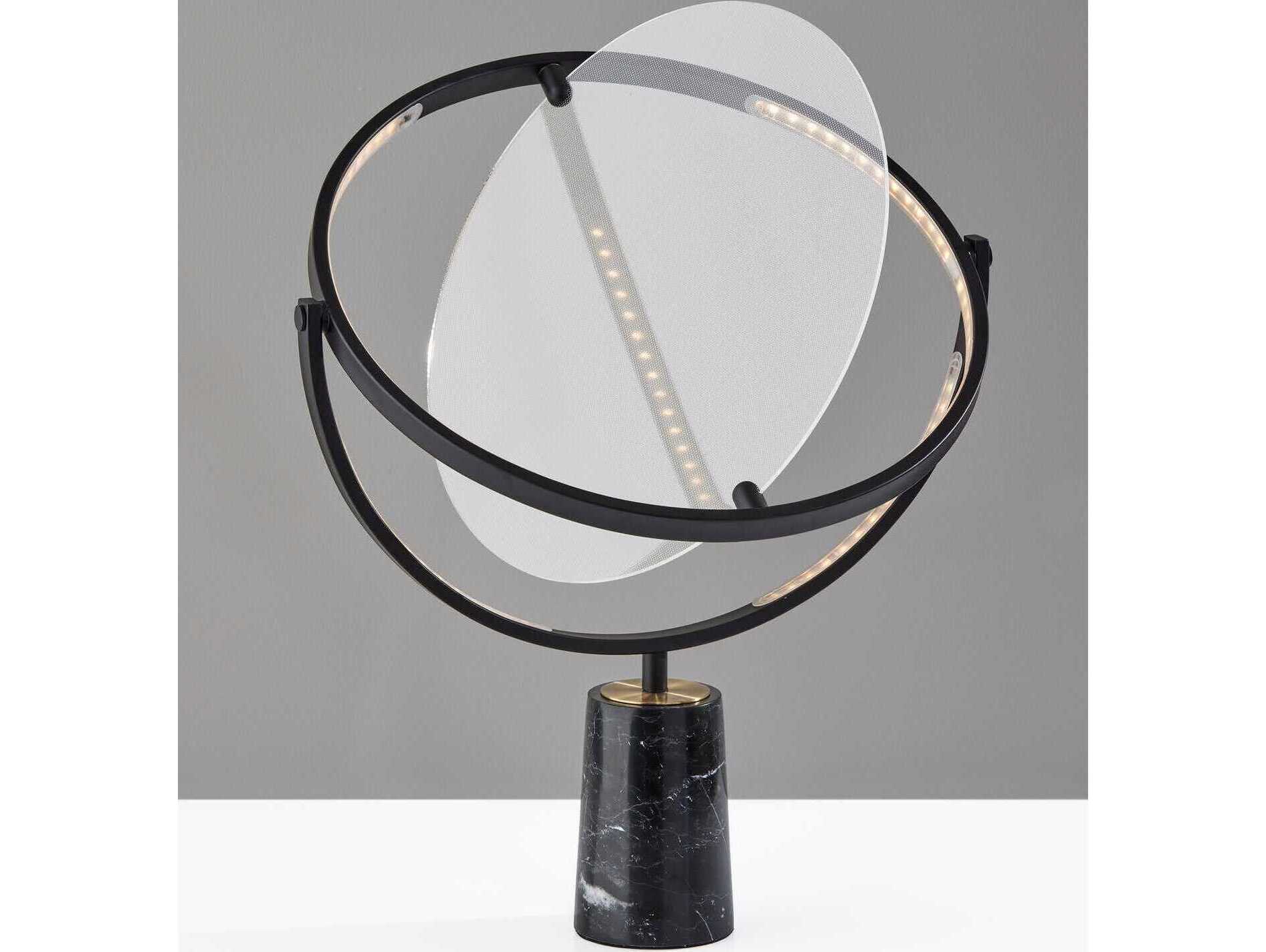 Adesso Orsa Black Frosted Diffuser Table Lamp