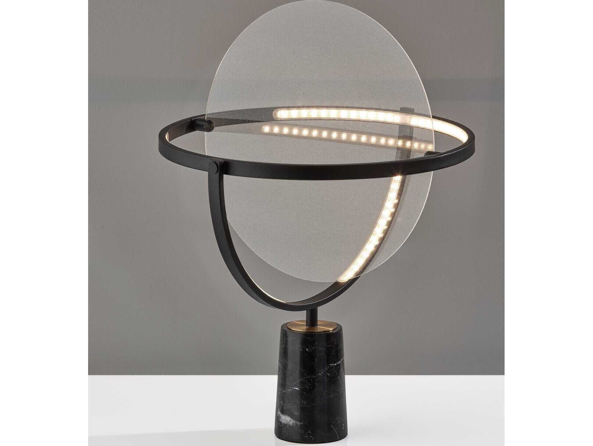 Adesso Orsa Black Frosted Diffuser Table Lamp