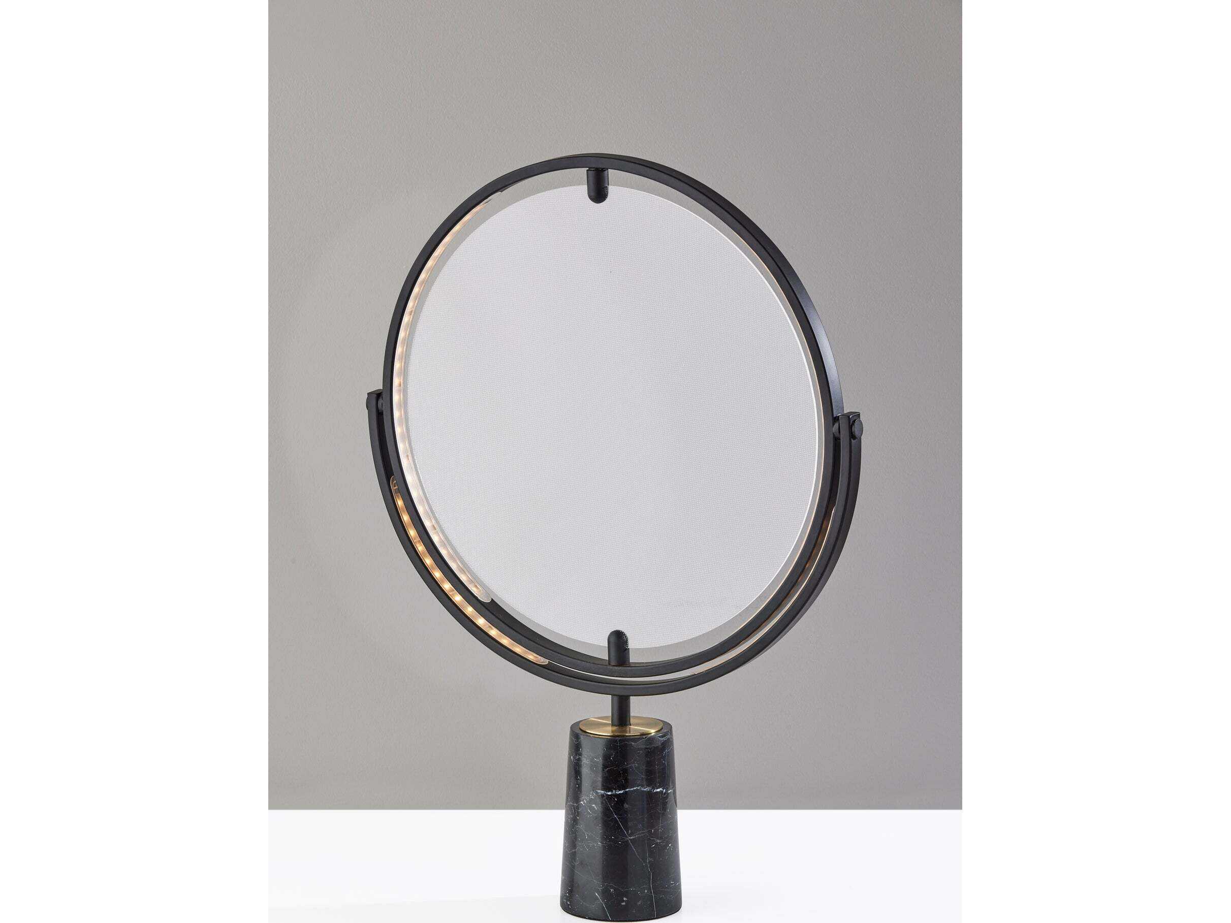 Adesso Orsa Black Frosted Diffuser Table Lamp