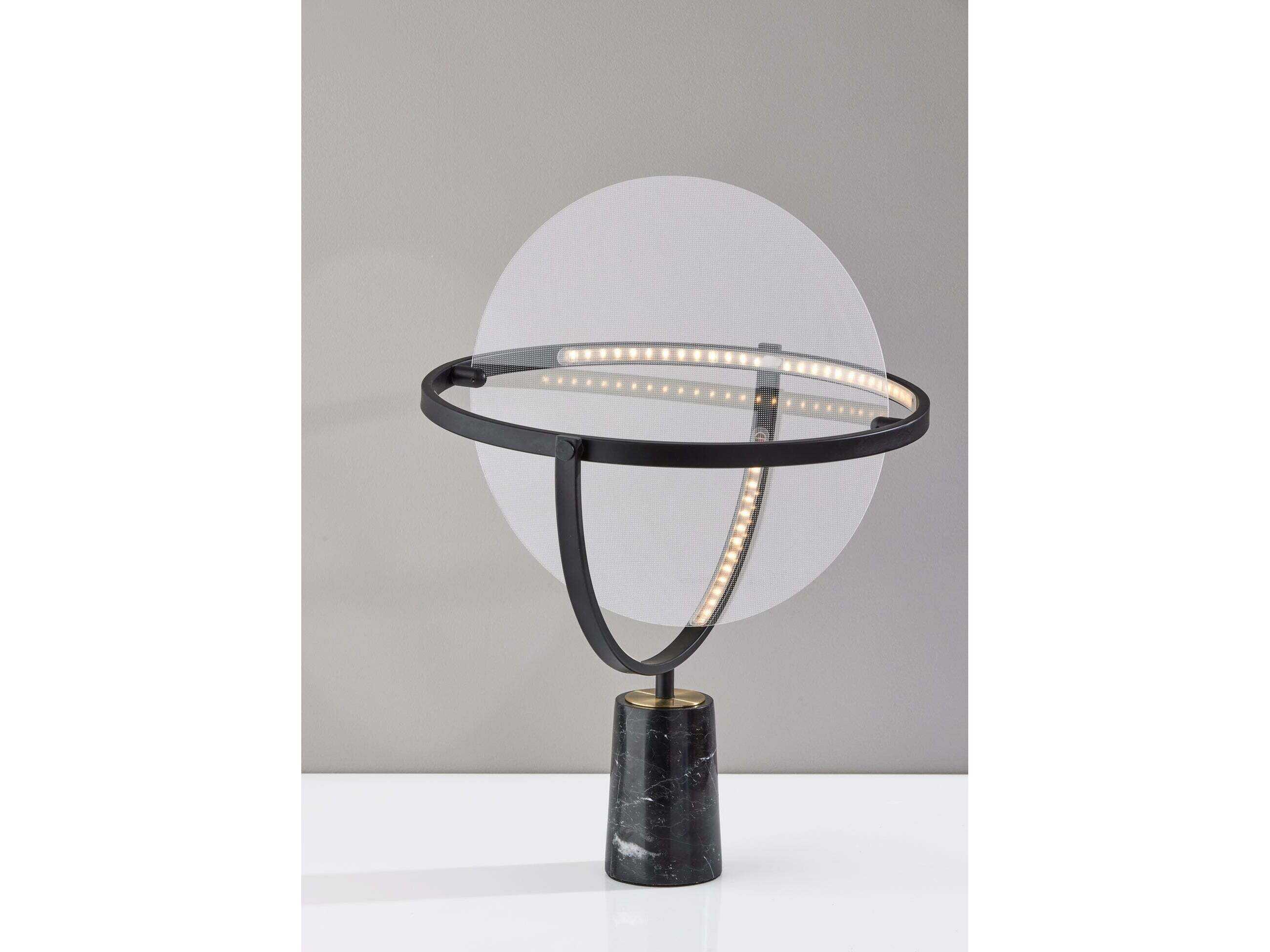 Adesso Orsa Black Frosted Diffuser Table Lamp