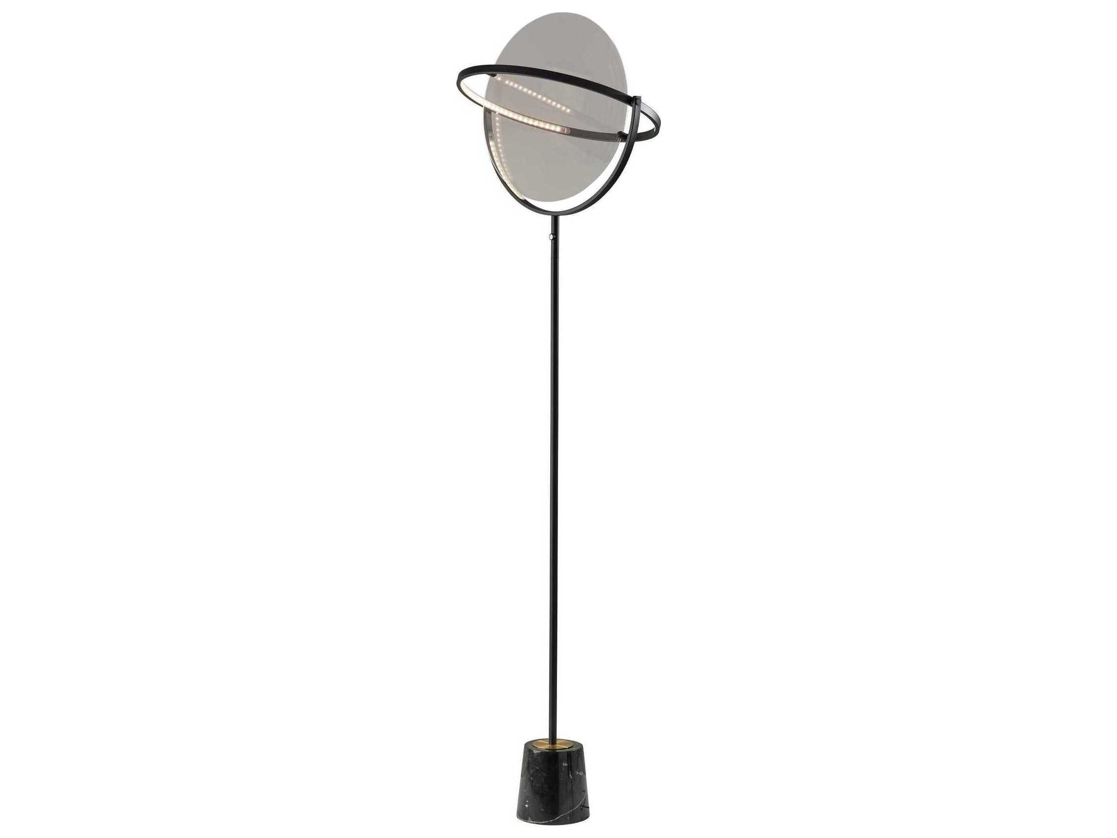 Adesso Orsa Black Frosted Diffuser Floor Lamp
