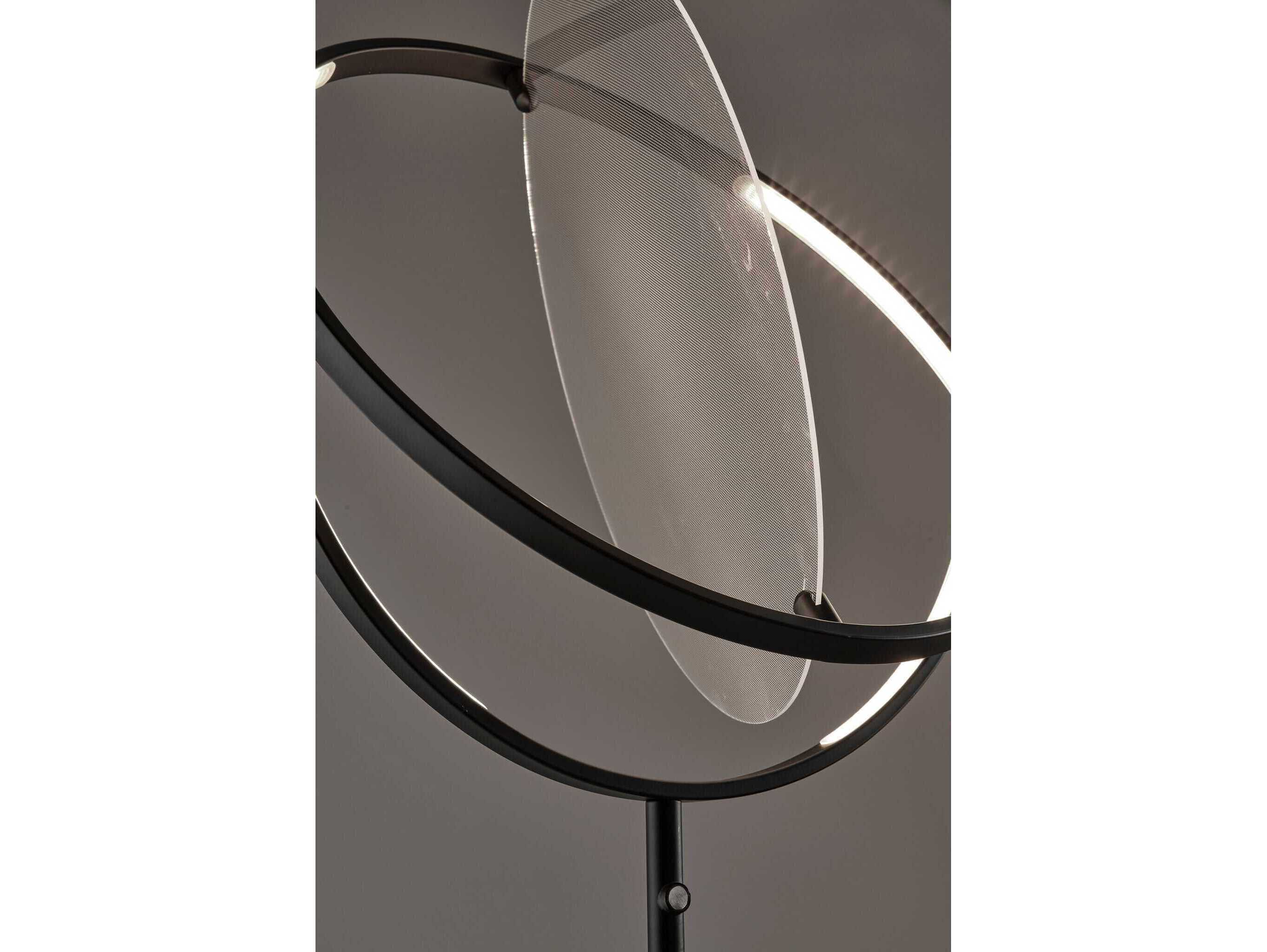 Adesso Orsa Black Frosted Diffuser Floor Lamp