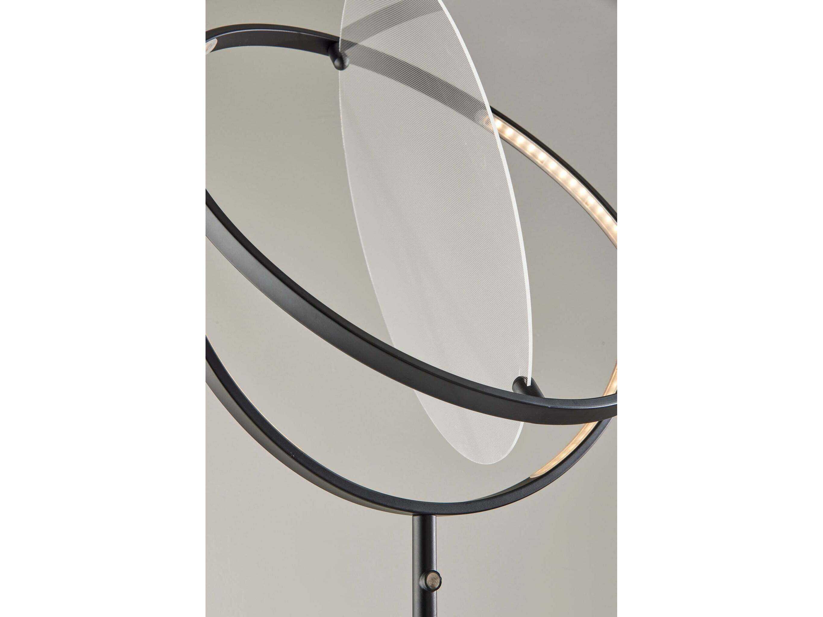 Adesso Orsa Black Frosted Diffuser Floor Lamp