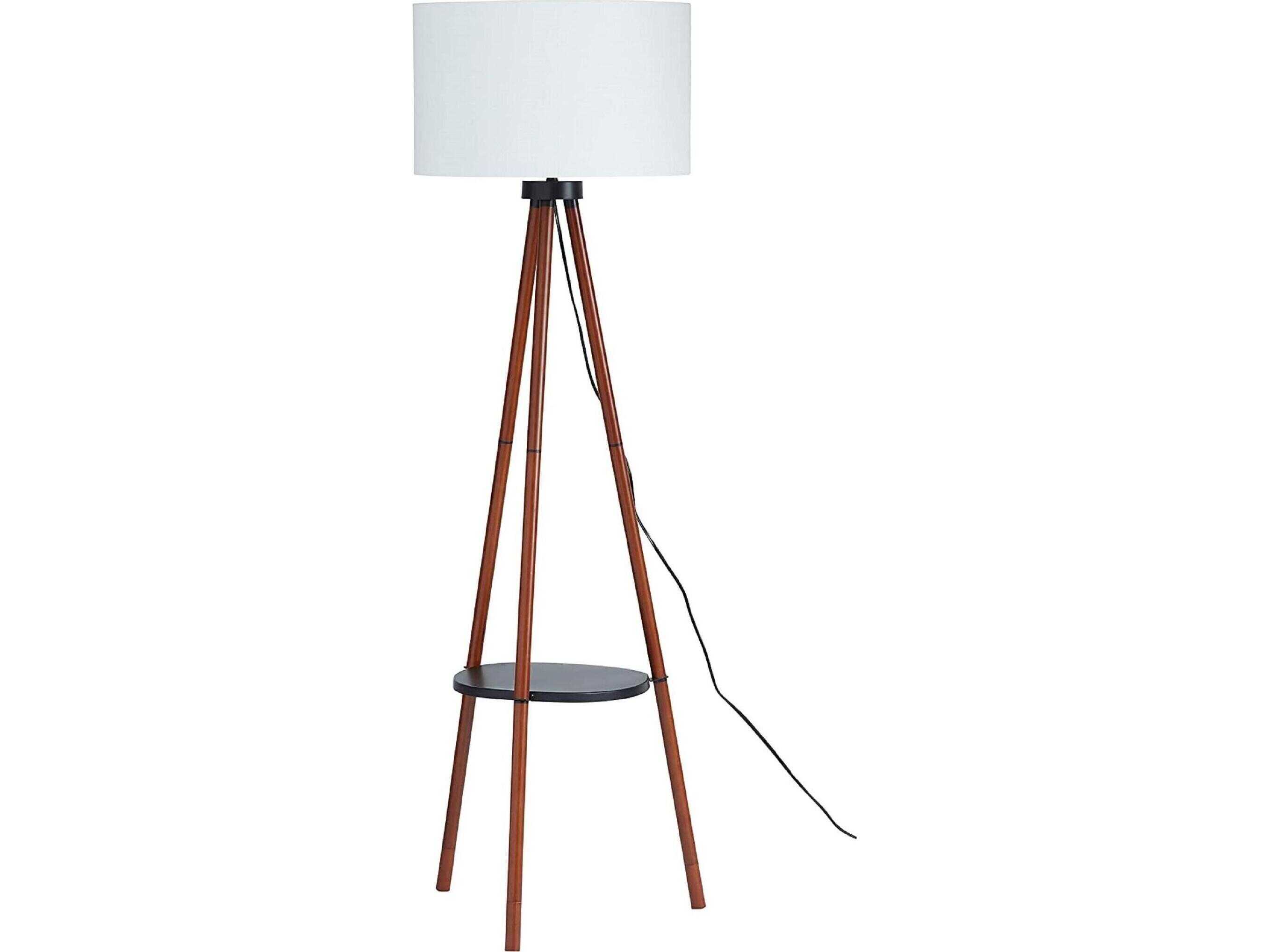 Adesso Walnut Brown Floor Lamp
