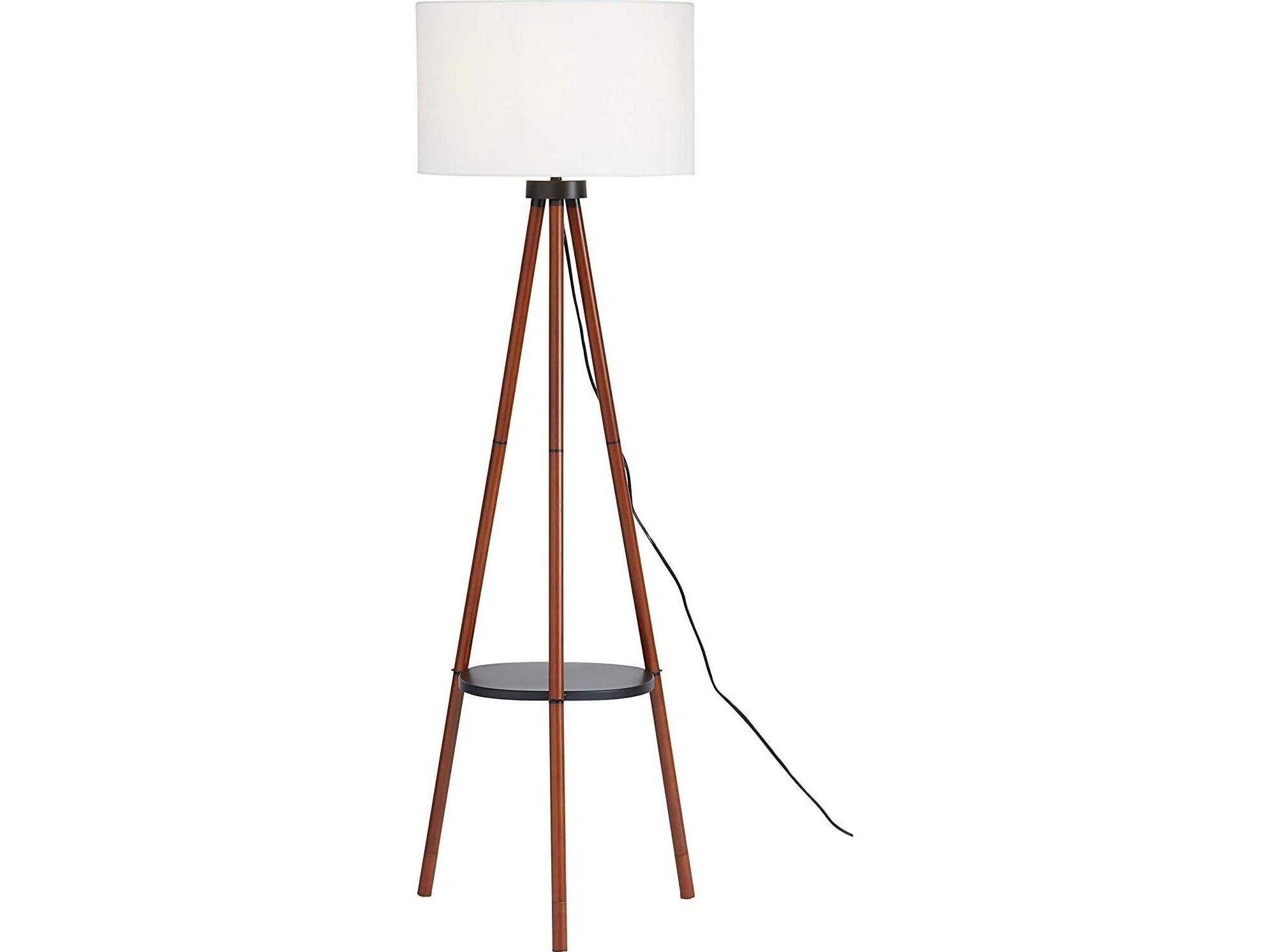 Adesso Walnut Brown Floor Lamp