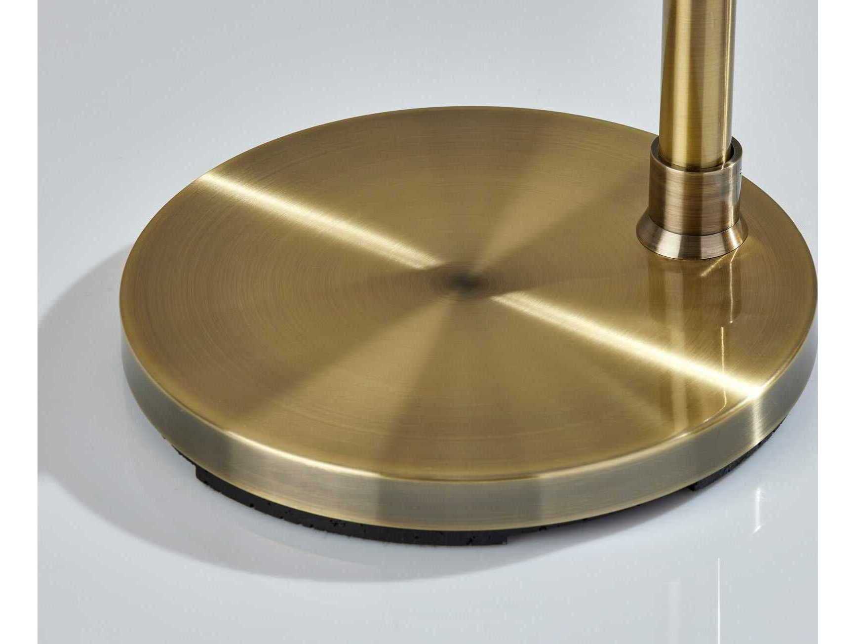 Adesso Max Antique Brass Floor Lamp