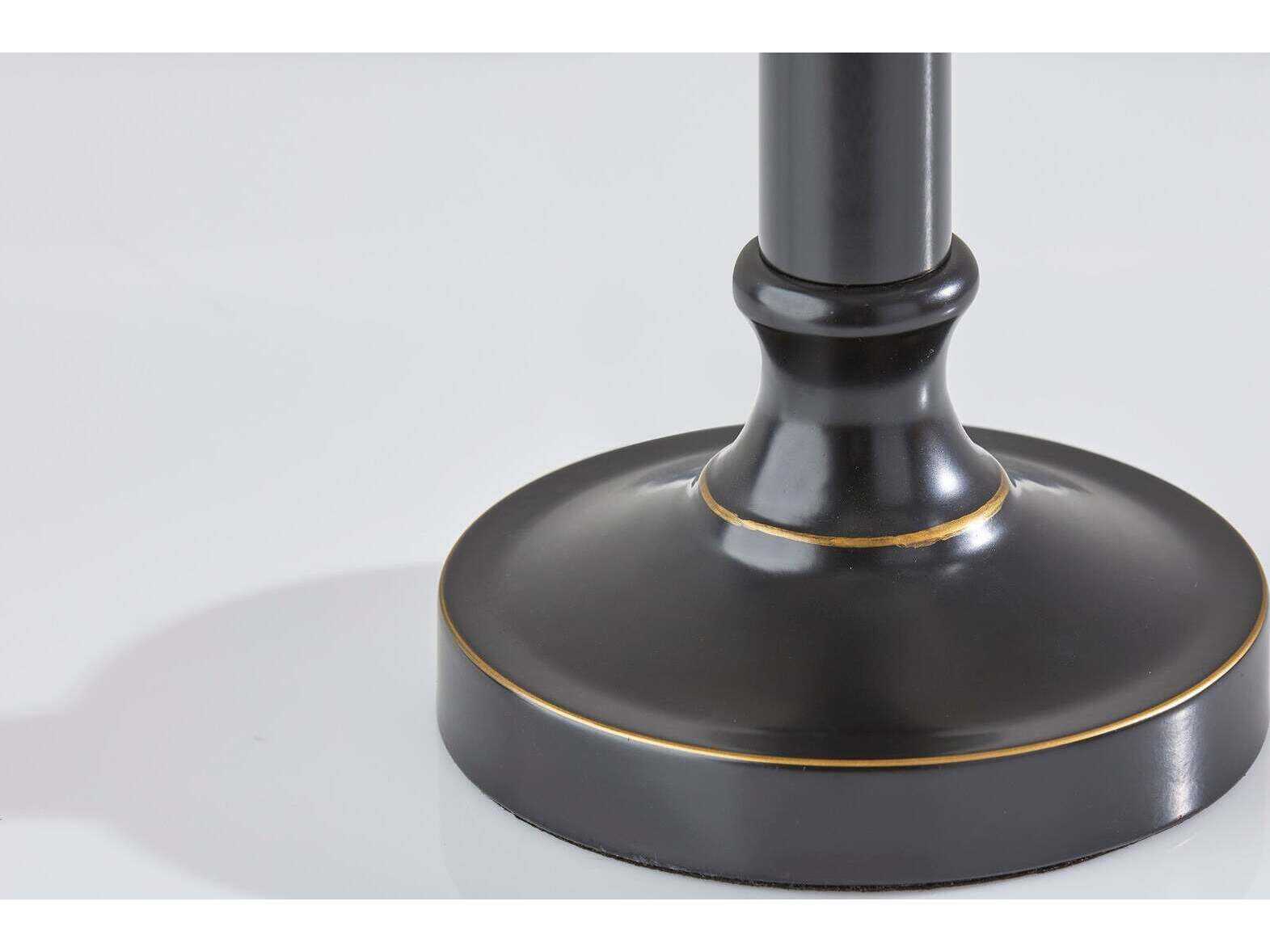 Adesso Barton Antique Bronze Oatmeal Linen Buffet Lamp