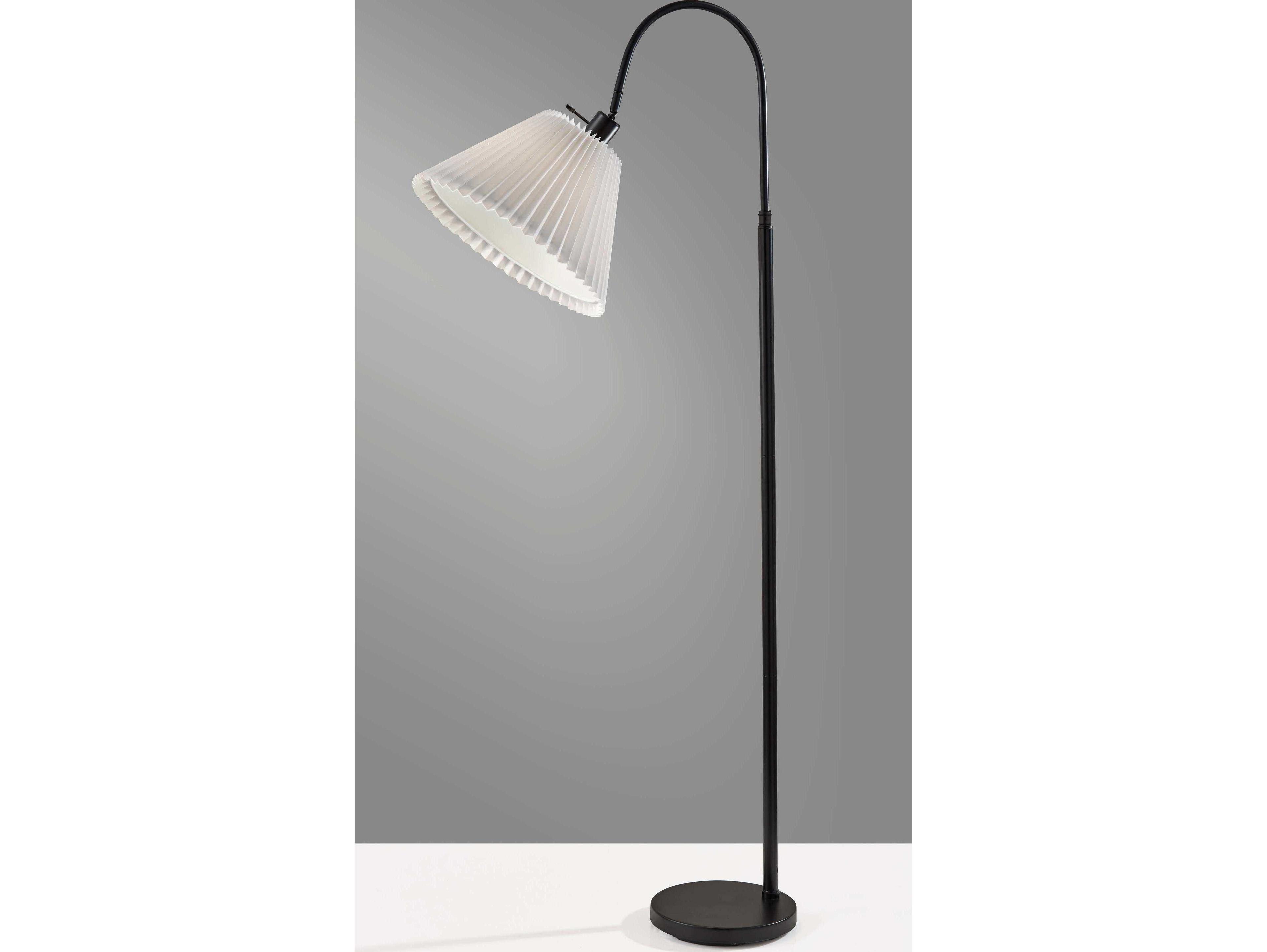 Adesso Thalia Black Floor Lamp