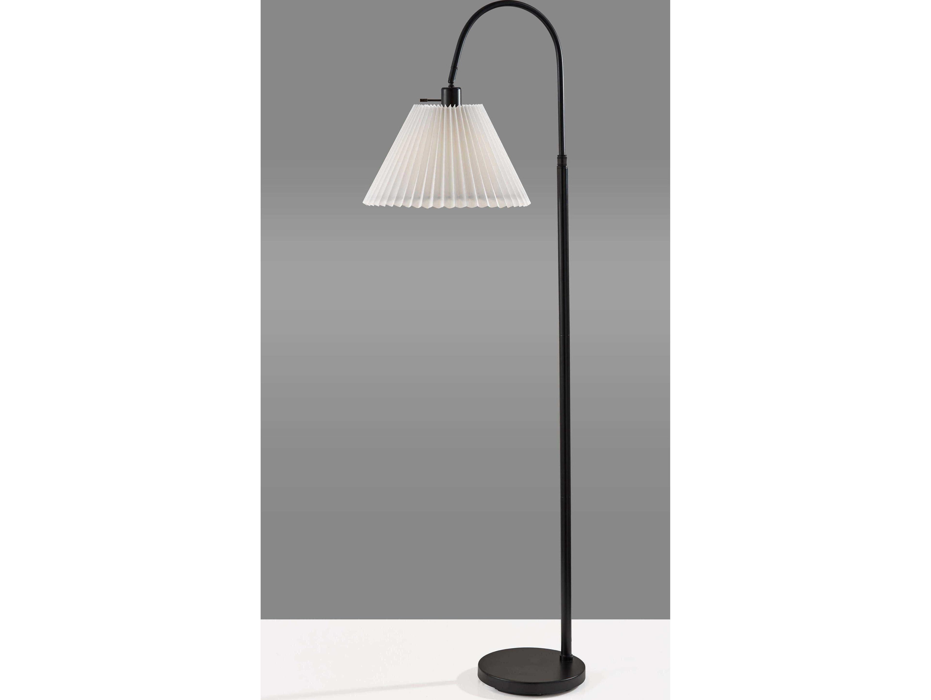 Adesso Thalia Black Floor Lamp