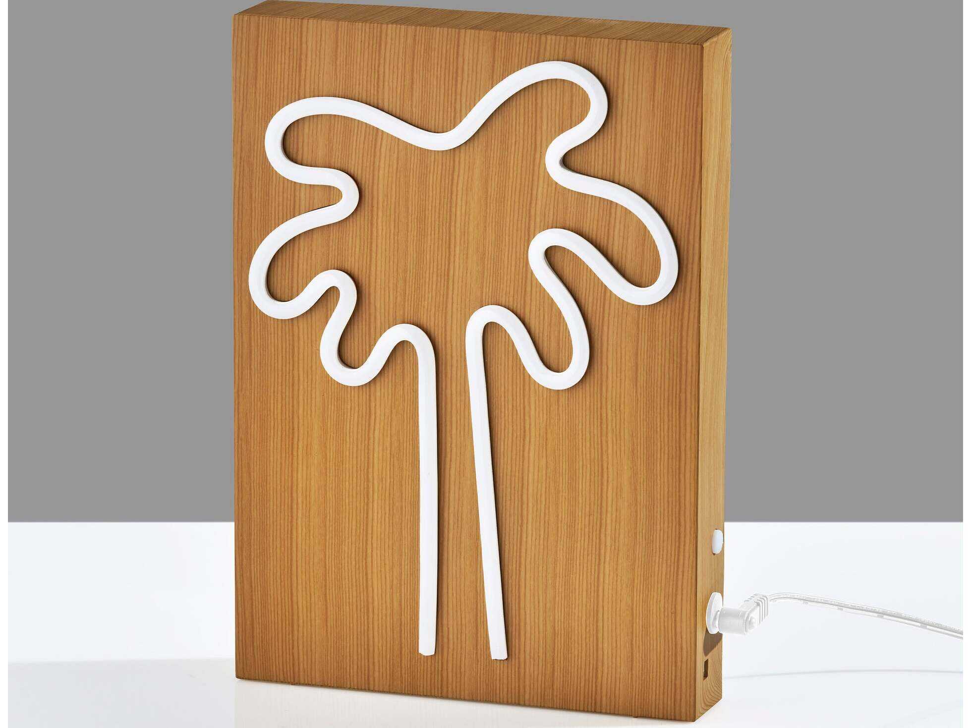 Adesso Neon Beige Brown Table Lamp