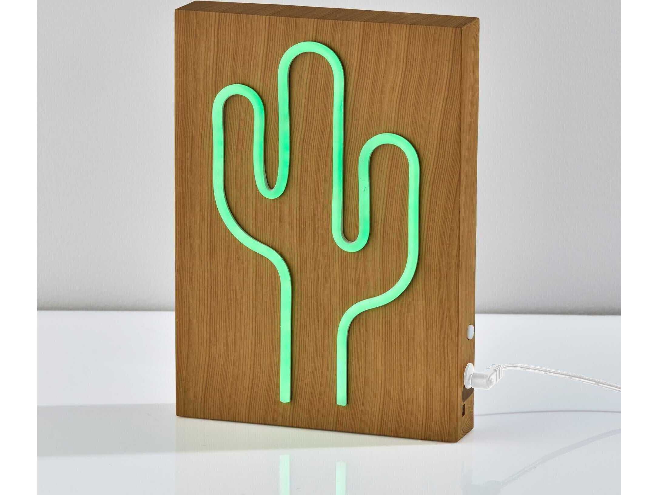 Adesso Neon Beige Brown Table Lamp