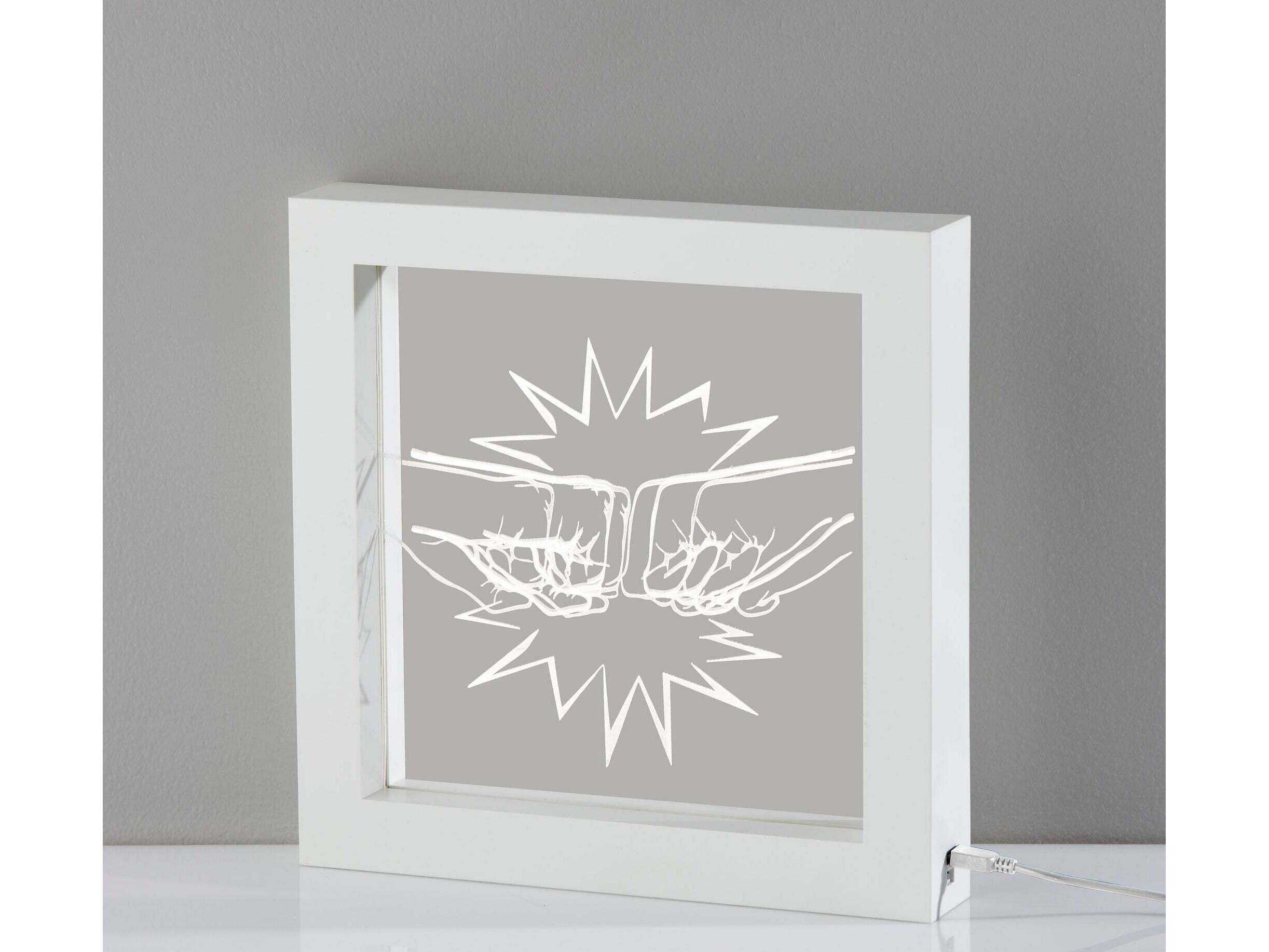 Adesso Light Box White Plastic Table Lamp