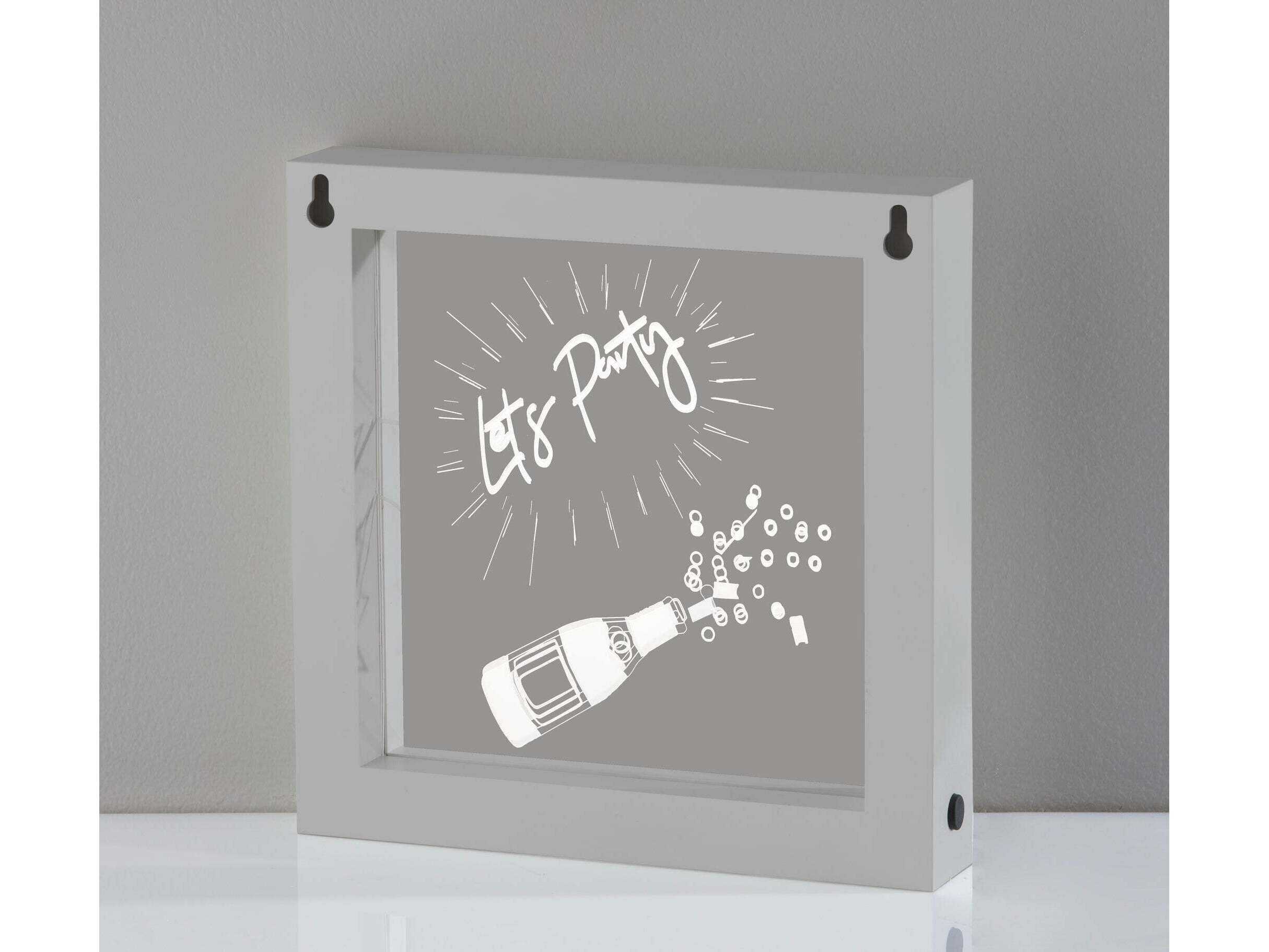 Adesso Light Box Silver Plastic Table Lamp