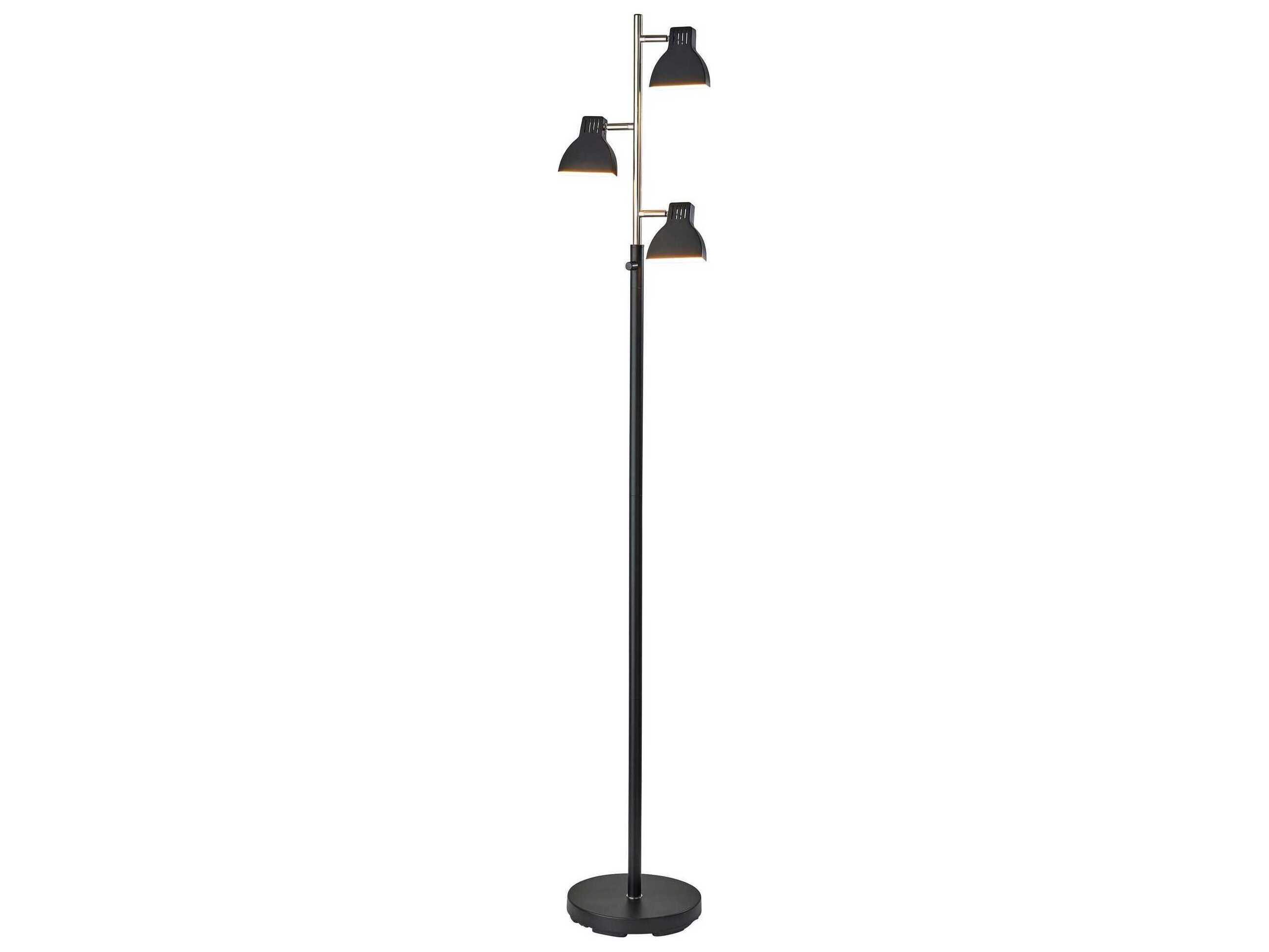 Adesso Slender Black Plastic Floor Lamp