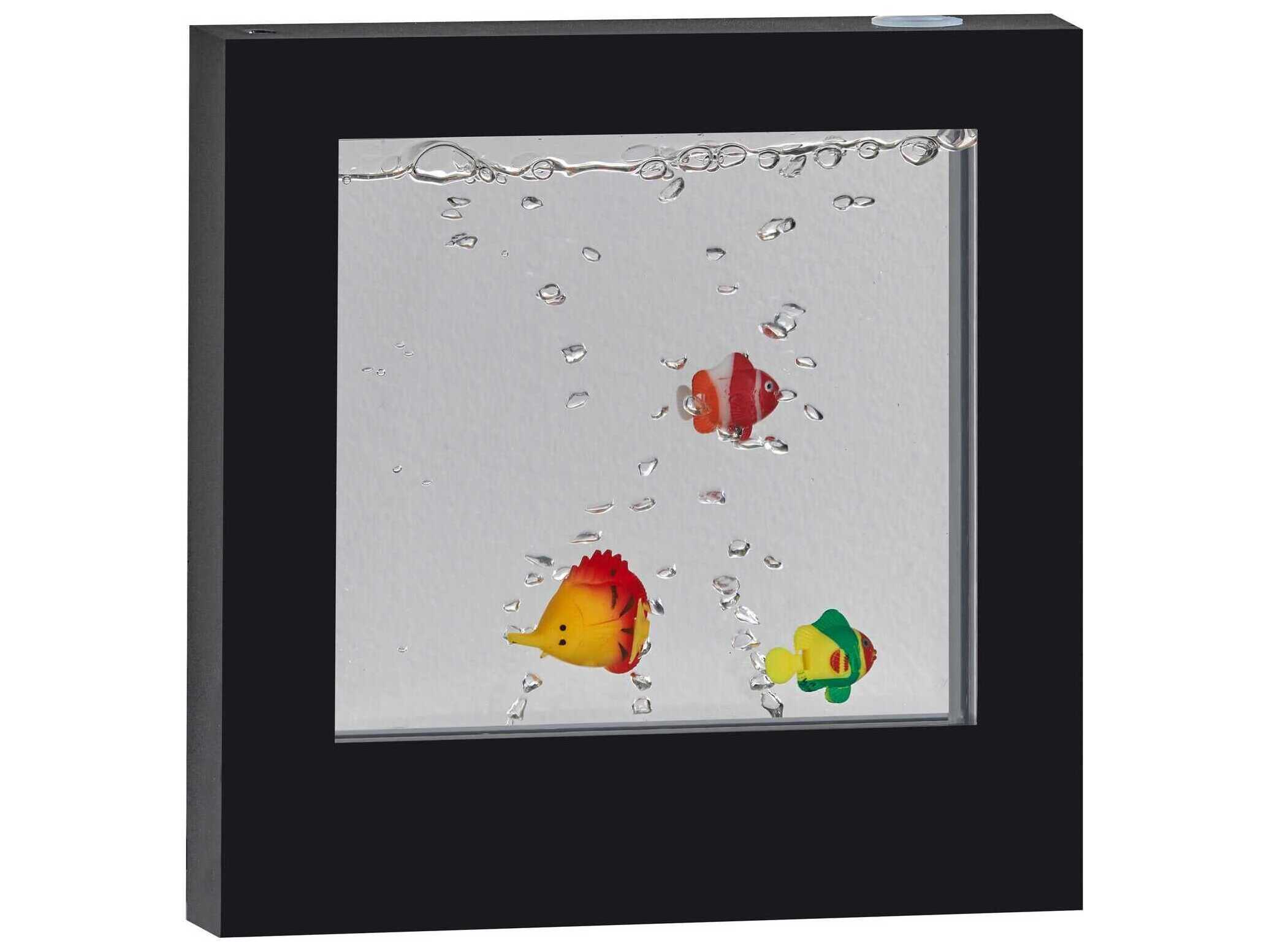 Adesso Light Box Black Clear Plastic Table Lamp