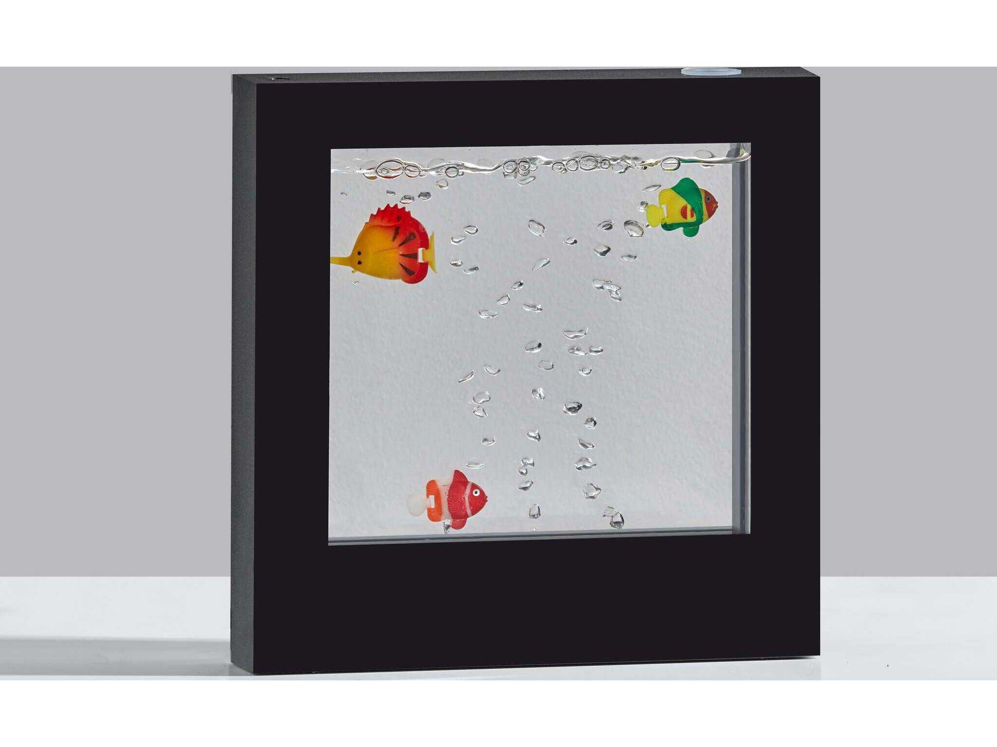 Adesso Light Box Black Clear Plastic Table Lamp