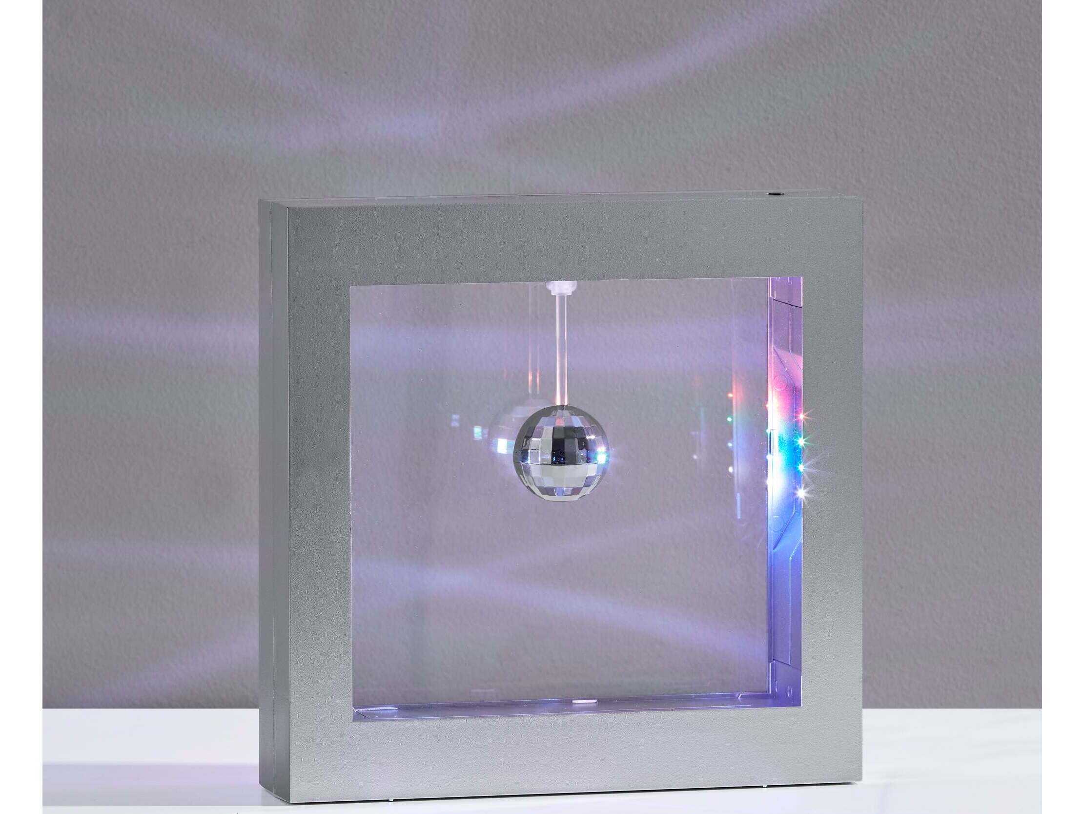 Adesso Light Box Silver Clear Plastic Table Lamp