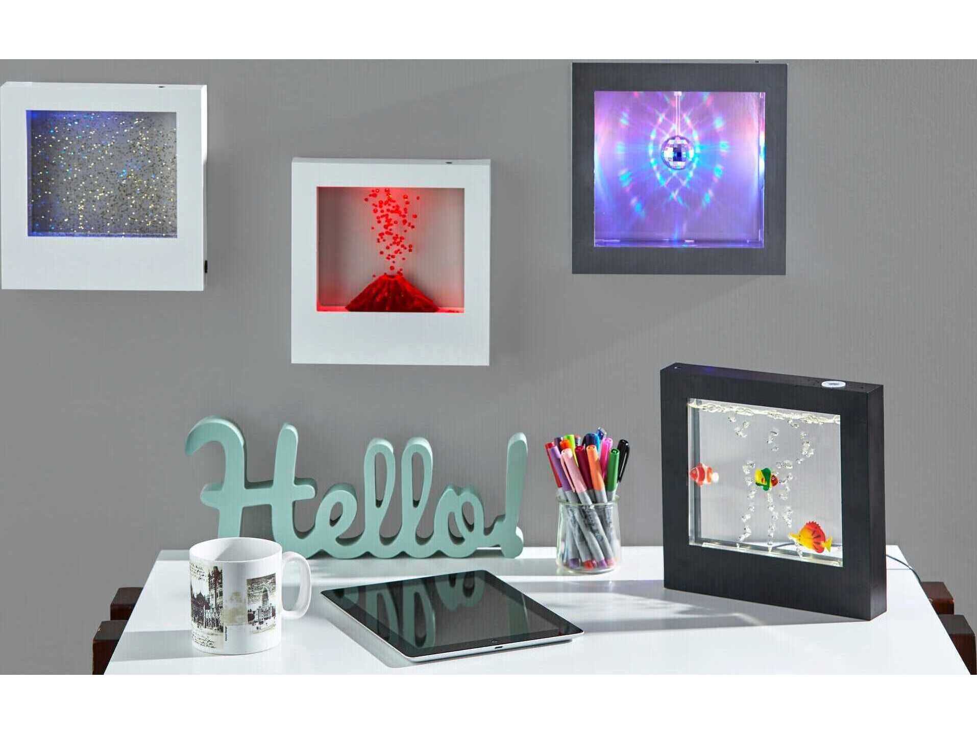 Adesso Light Box White Clear Plastic Table Lamp