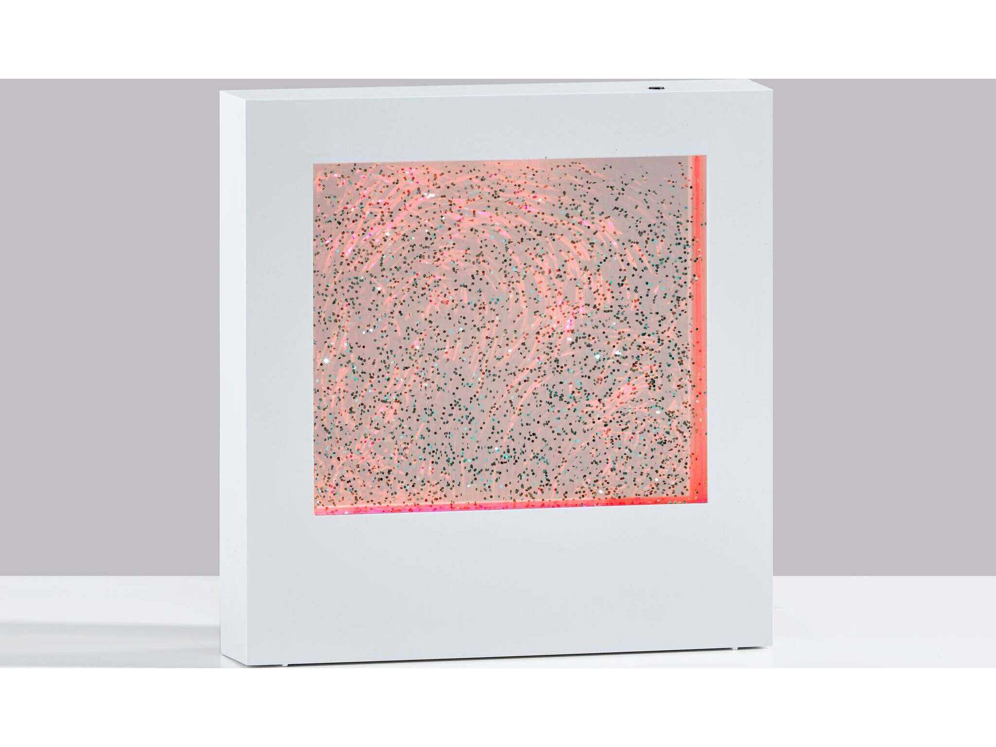 Adesso Light Box White Clear Plastic Table Lamp