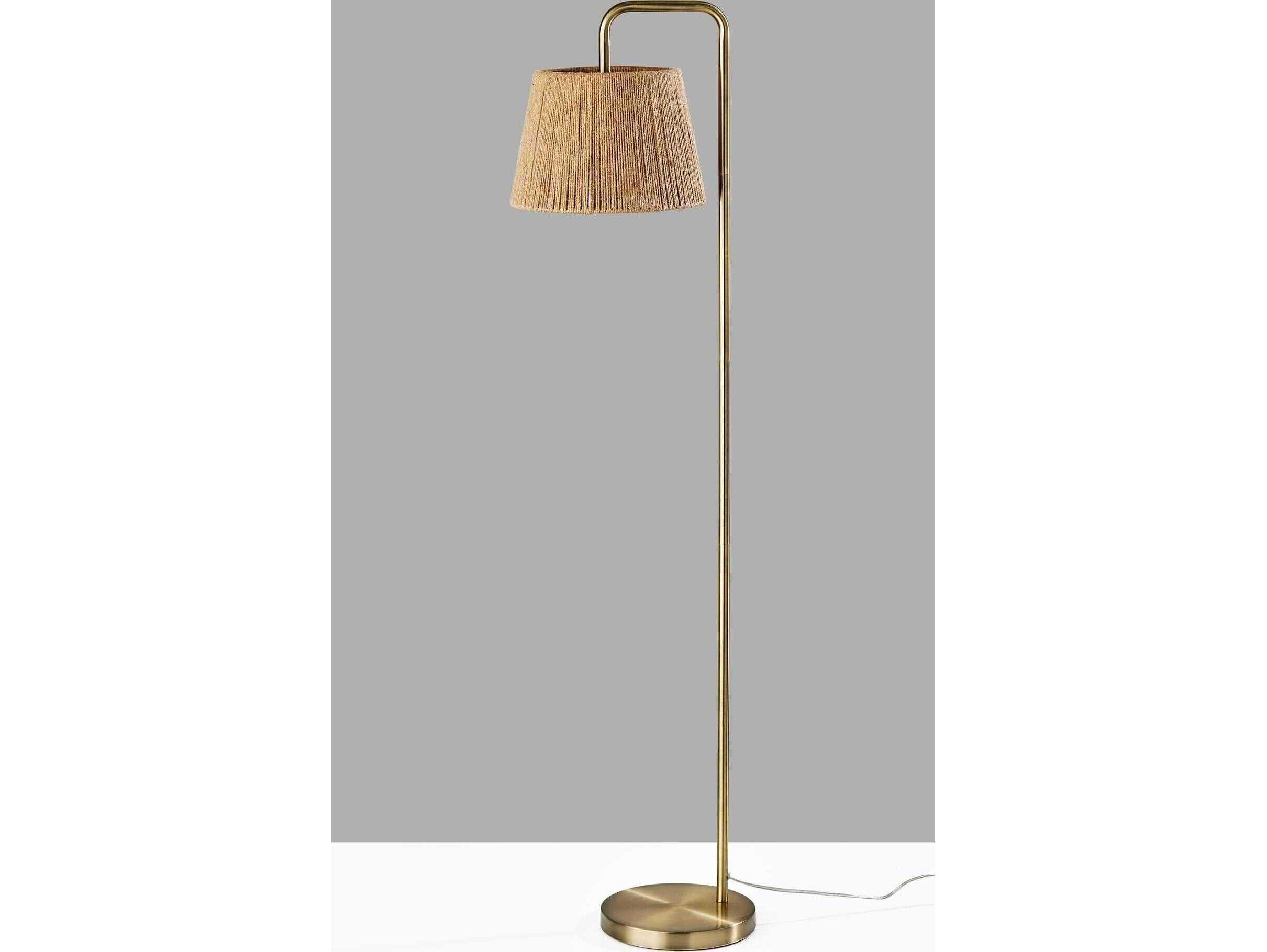 Adesso Tahoma Antique Brass Floor Lamp