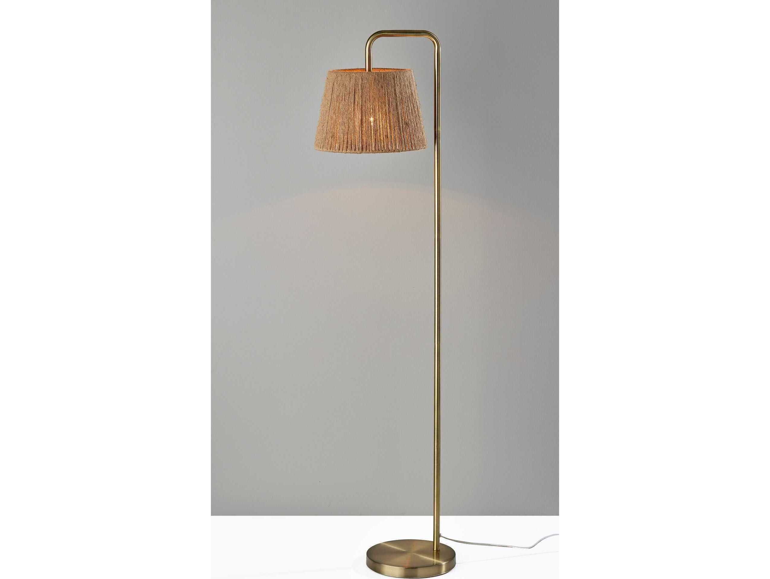 Adesso Tahoma Antique Brass Floor Lamp