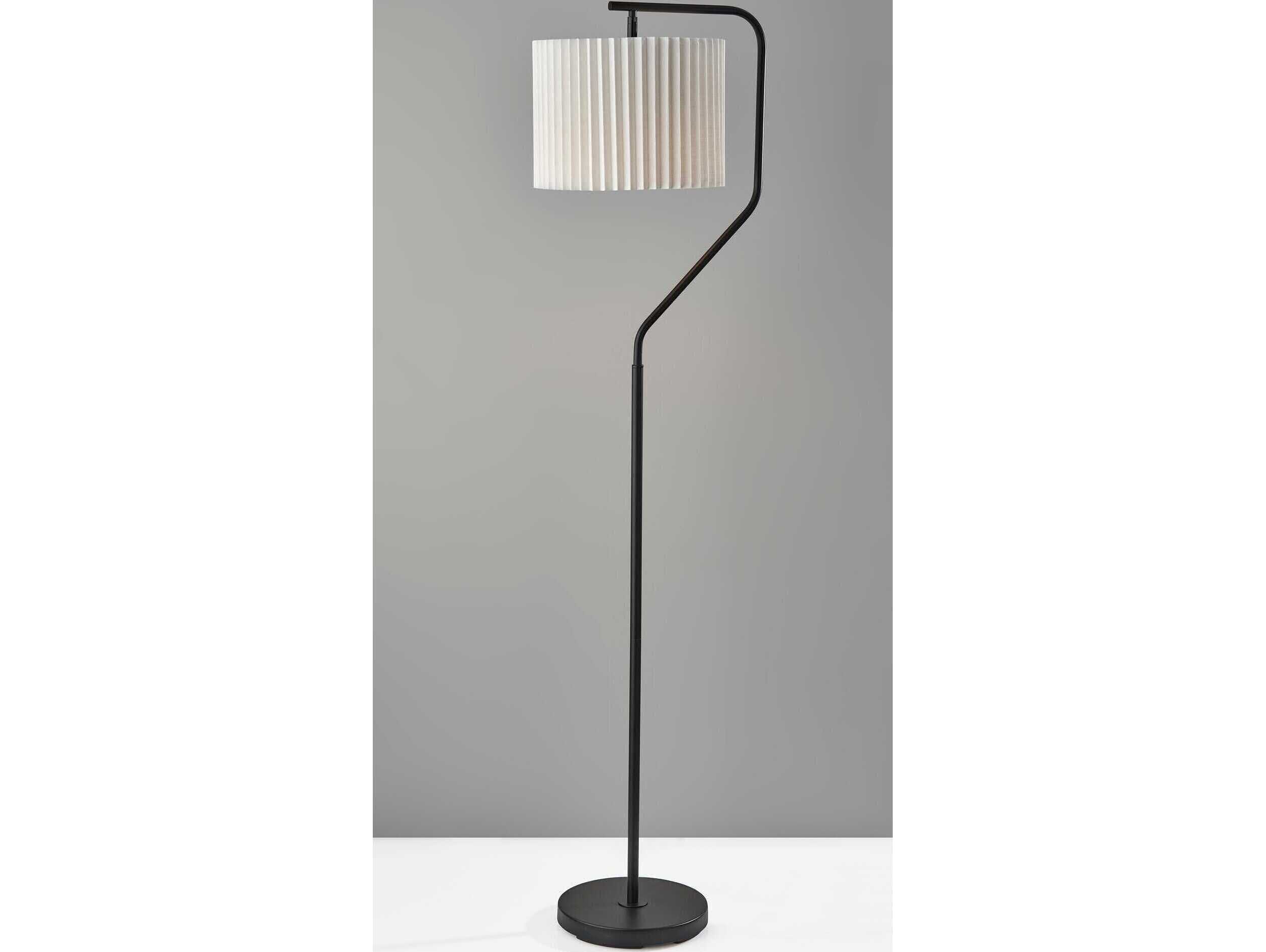 Adesso Evan Black Floor Lamp