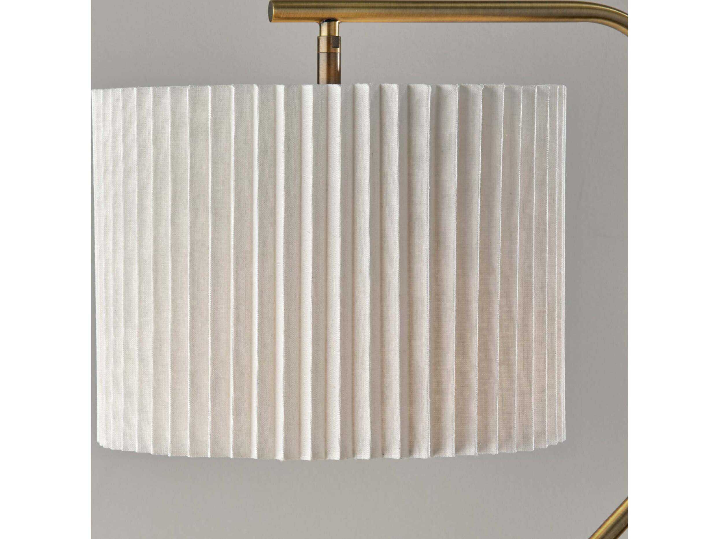 Adesso Evan Antique Brass Floor Lamp