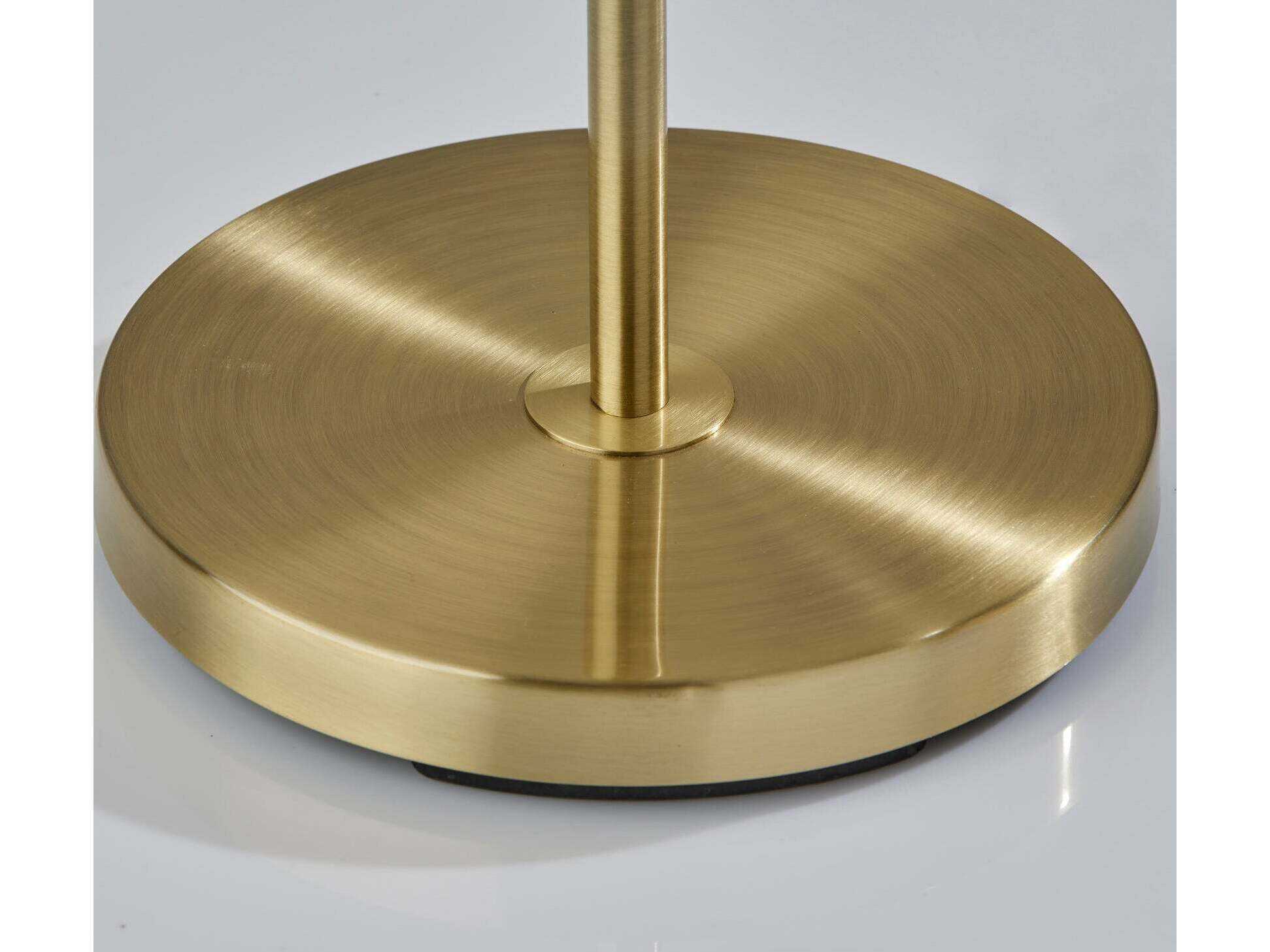 Adesso Milo Antique Brass Floor Lamp