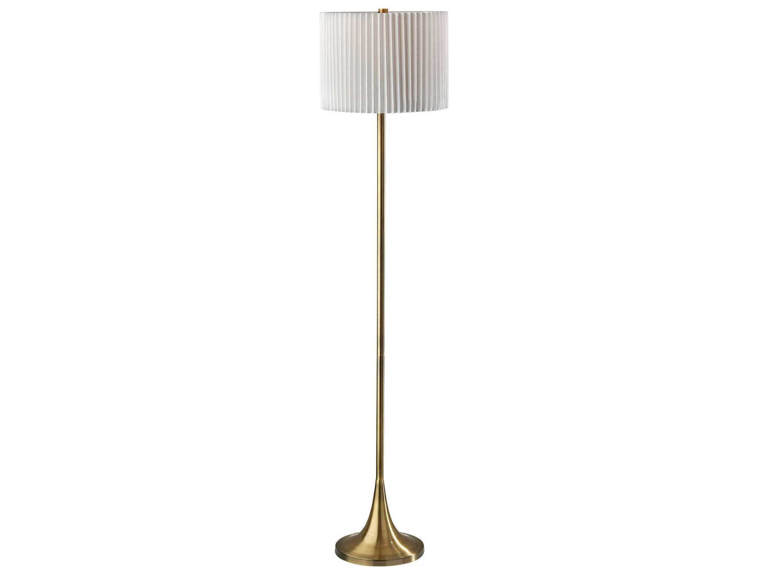 Adesso Eli Antique Brass Floor Lamp