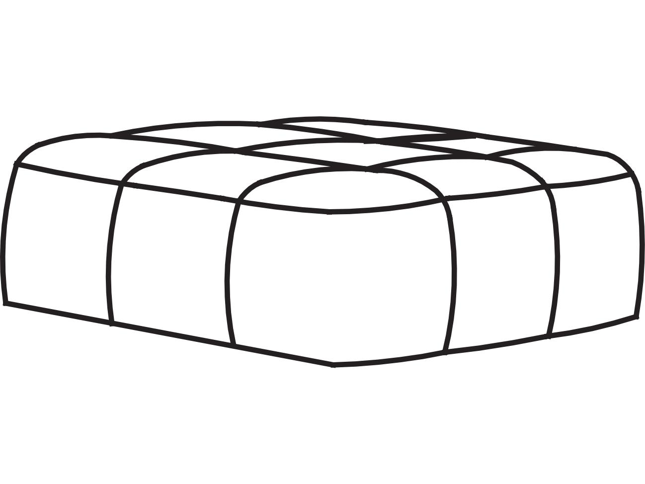 Arflex Strips Upholstered Ottoman