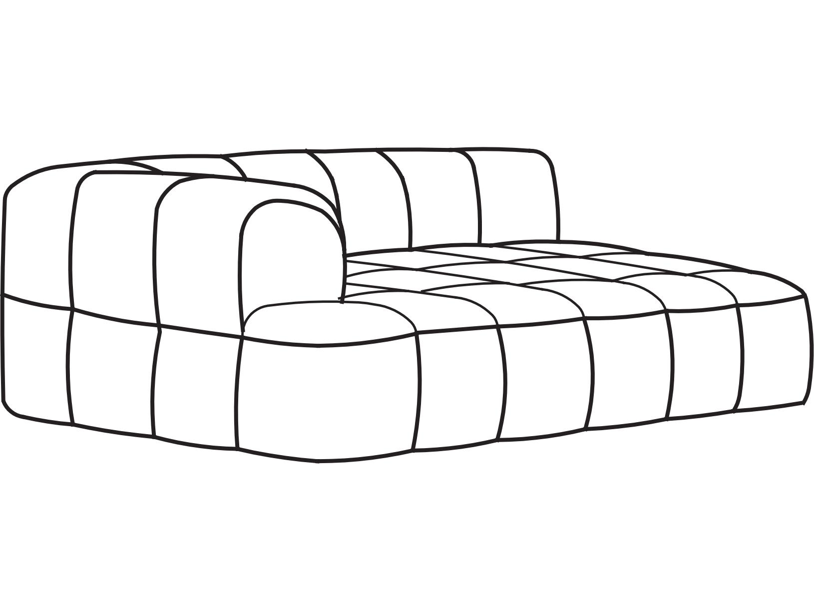 Arflex Strips Unit with 1 Short Armrest