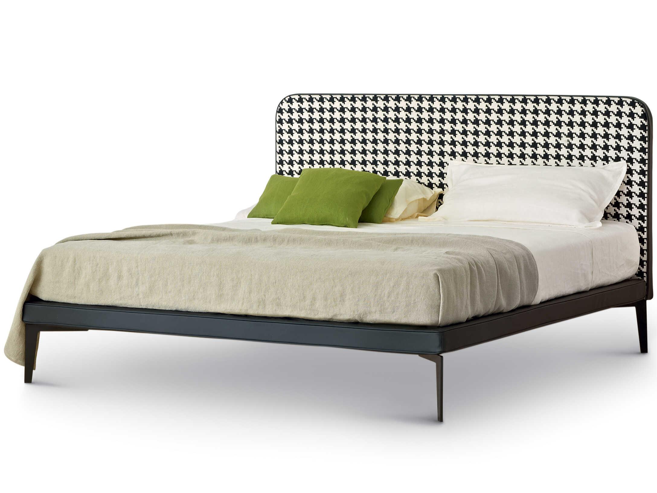 Arflex Suite Black Poplar Wood Upholstered Queen Platform Bed