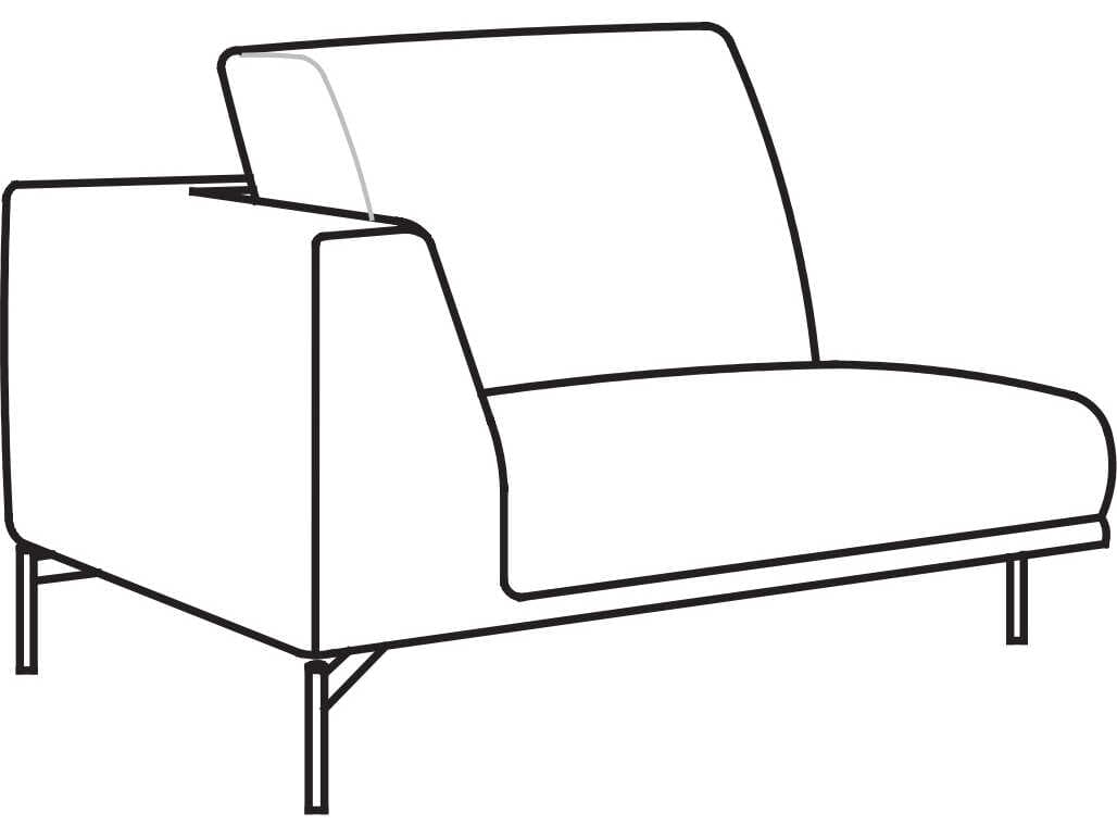 Arflex Hollywood Unit with 1 Armrest