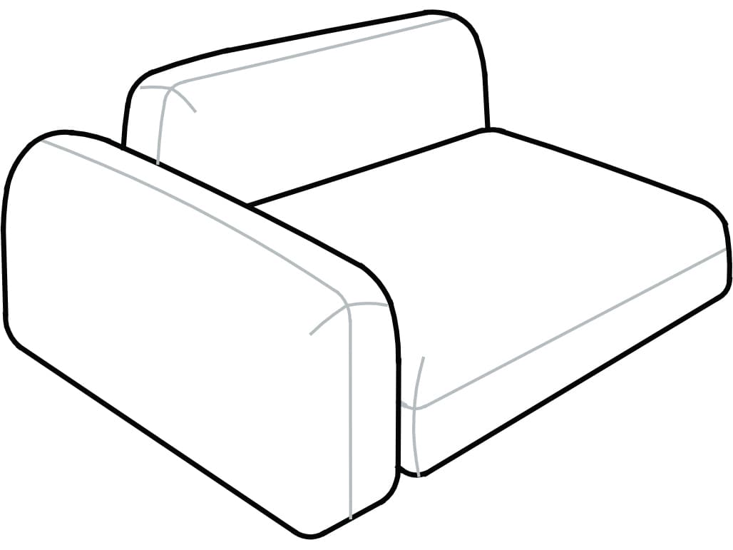 Arflex Tokio Unit with 1 Armrest