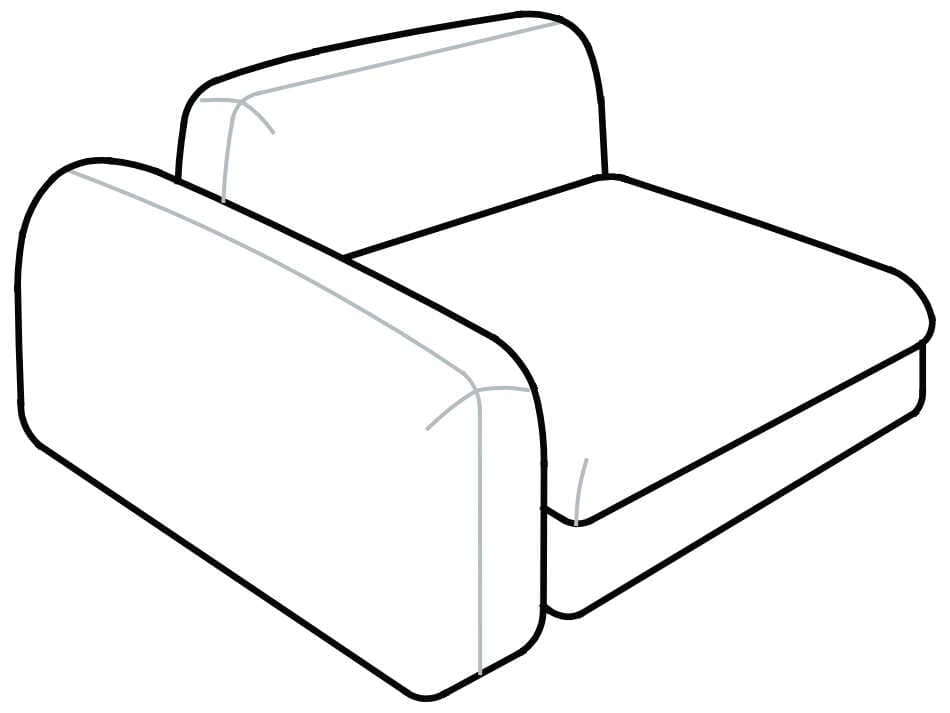 Arflex Edo Unit with 1 Armrest