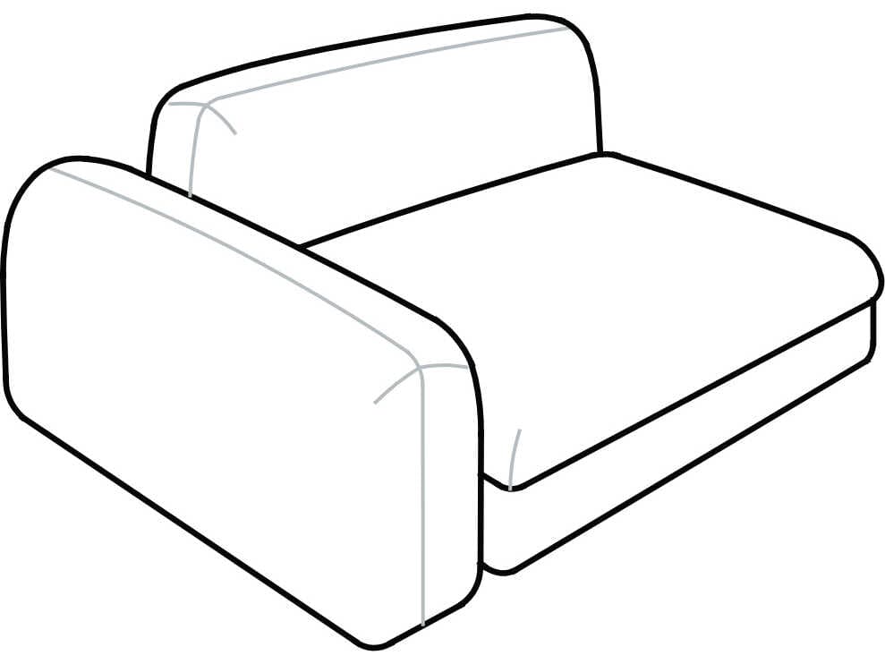Arflex Edo Unit with 1 Armrest