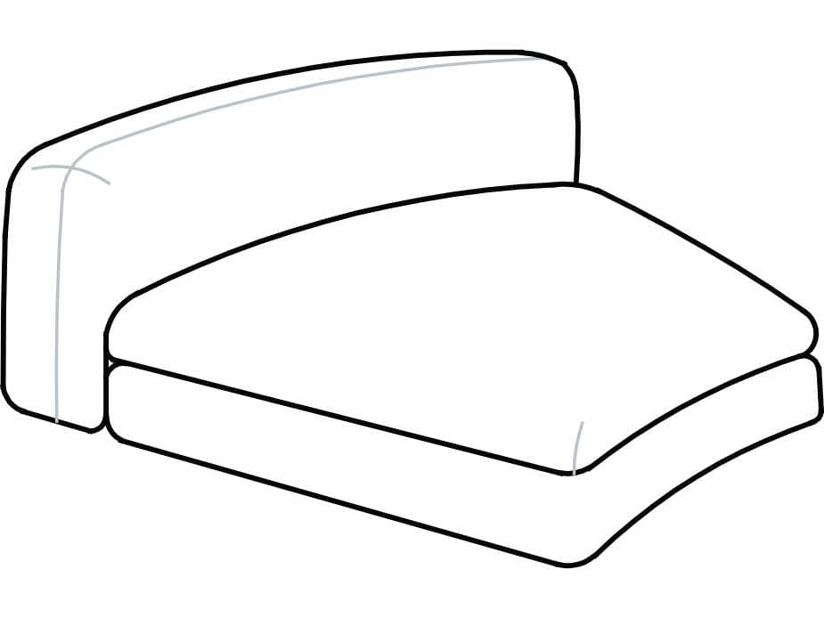 Arflex Edo Curved Unit without Armrests