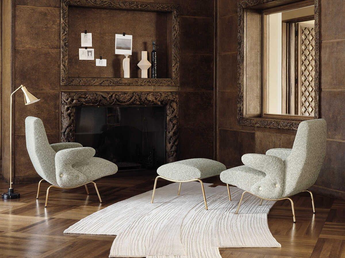 Arflex Delfino Chair and Ottoman Set