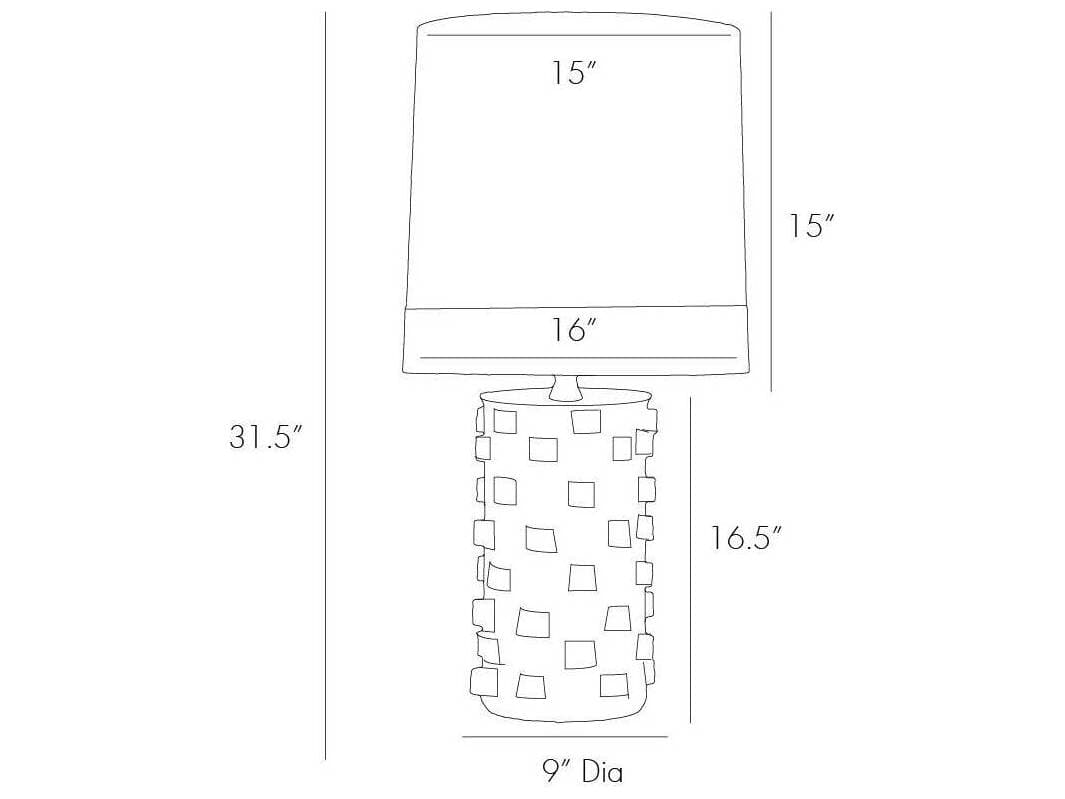 Arteriors Home Robertson Ivory Crackle Off White Buffet Lamp