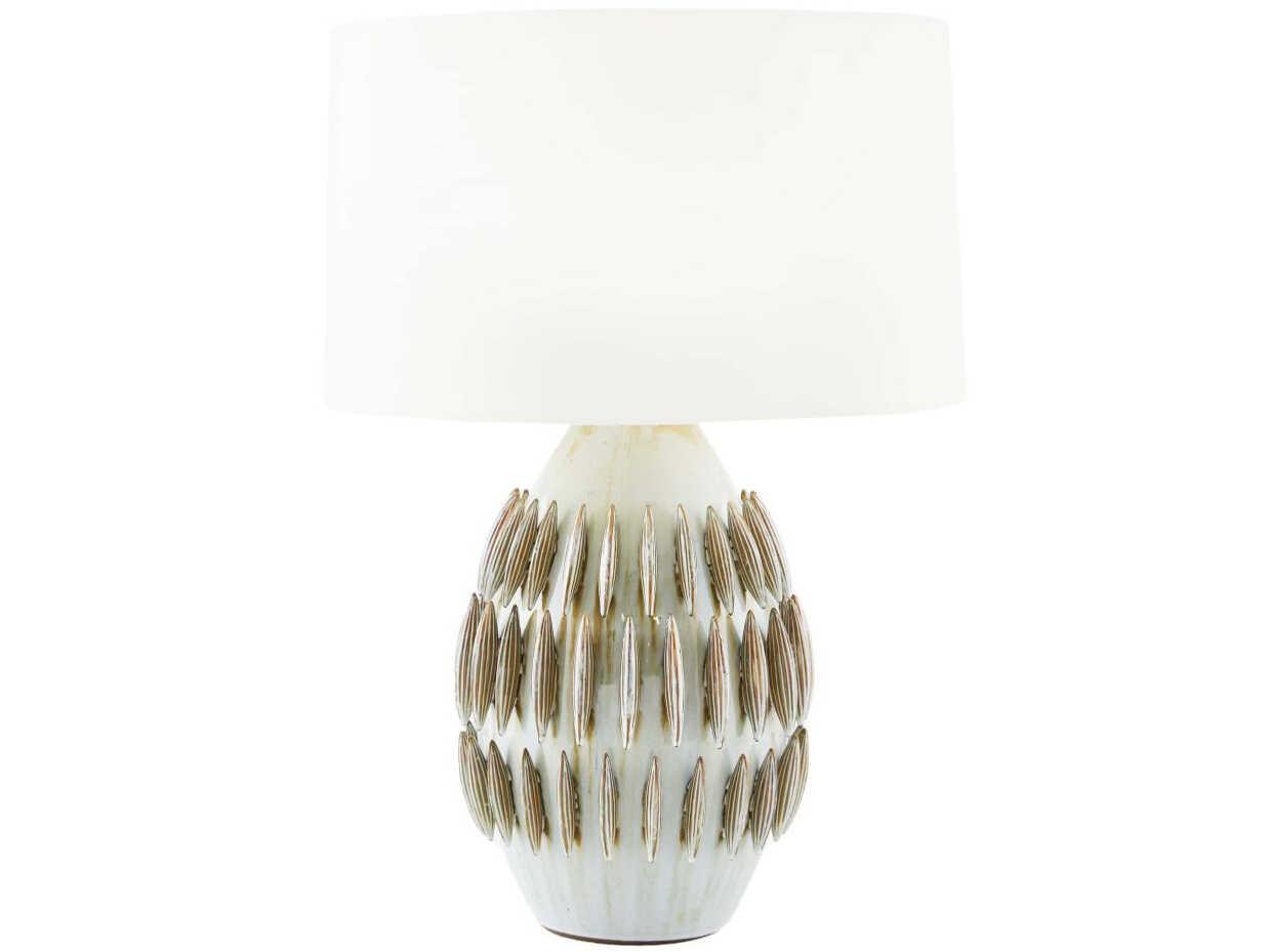 Arteriors Home Pawnee Laurel Reactive Off White Buffet Lamp