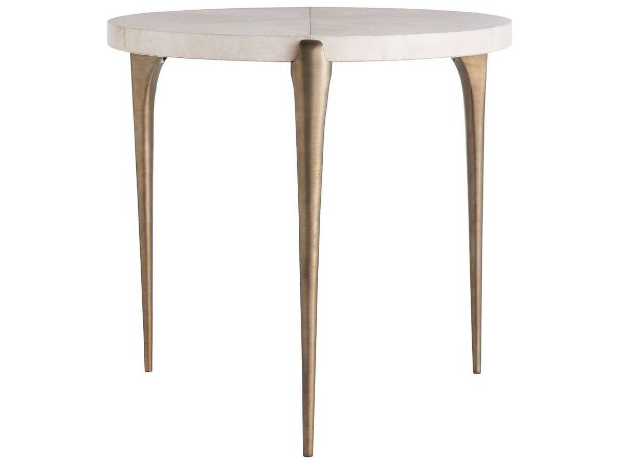 Arteriors Home June Round Dark Antique Brass End Table