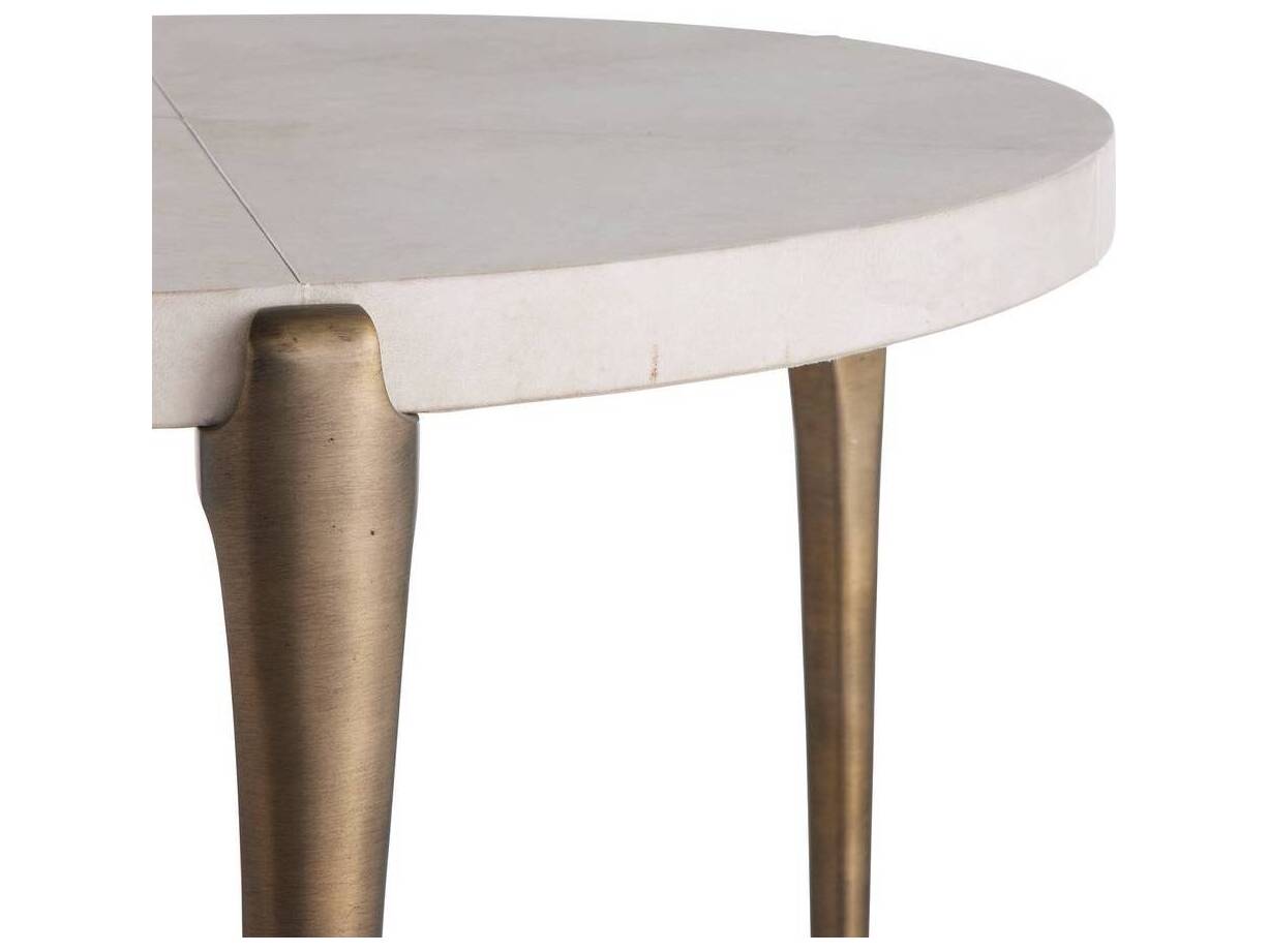 Arteriors Home June Round Dark Antique Brass End Table