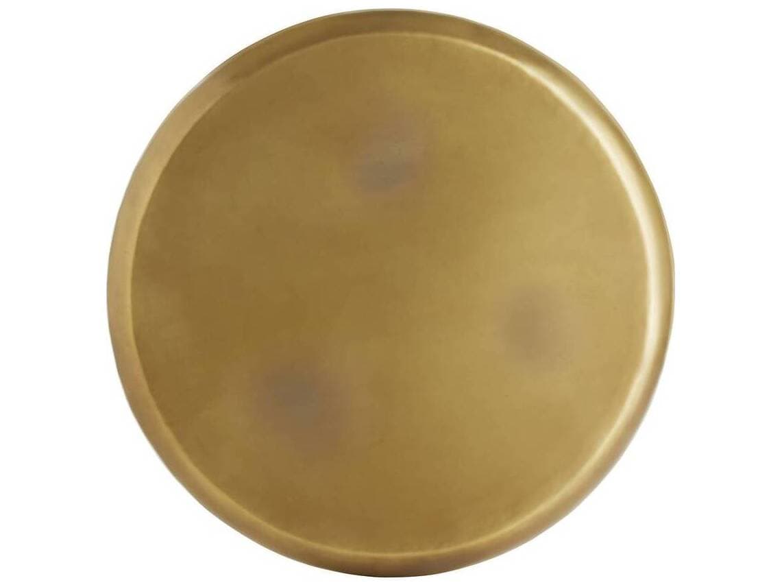 Arteriors Home Bates Round Metal Burnt Brass Coffee Table
