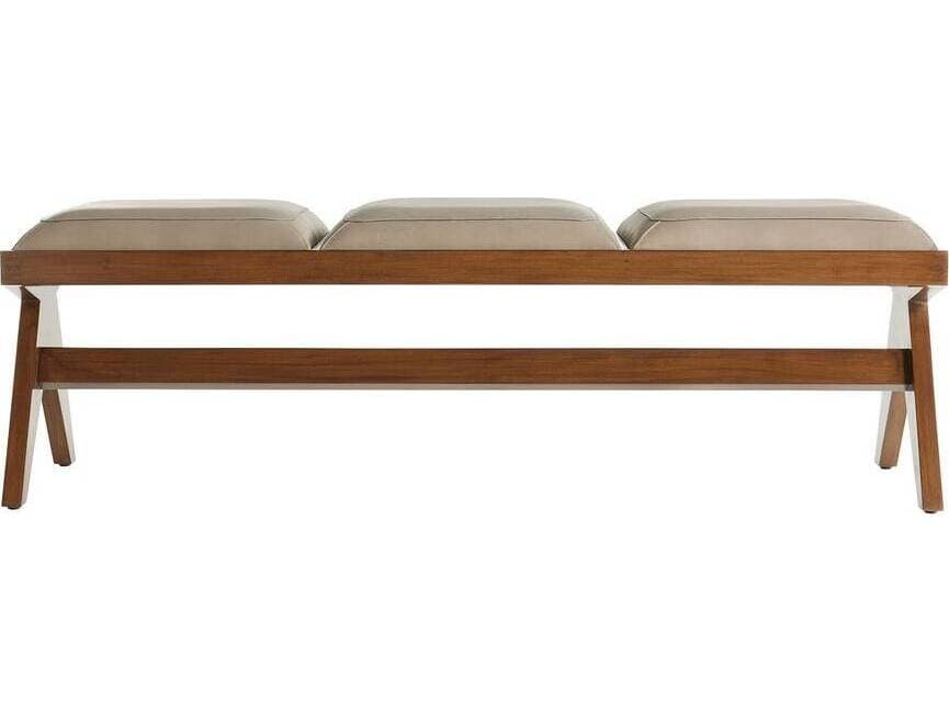 Arteriors Home Luchesse Morel Leather Beige Accent Bench