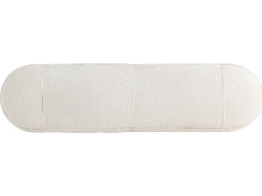 Arteriors Home Justin White Antique Brass Upholstered Accent Bench